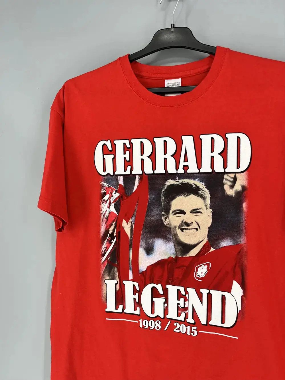 Vintage 00s Steven Gerrard Liverpool Shirt Vintage Football Jersey Size US L / EU 52-54 / 3 - 6 Thumbnail