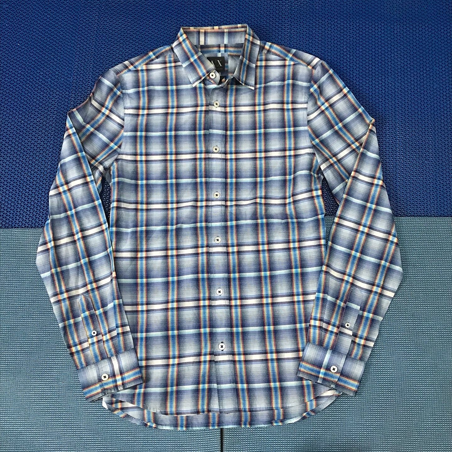 Armani Exchange Vintage Armani Exchange Long sleeves Plaid Tartan Madrass Size US S / EU 44-46 / 1 - 1 Thumbnail