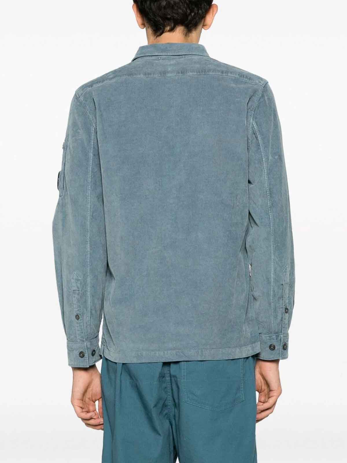 o1y1224 Solid Color Shirt in Pastel Blue