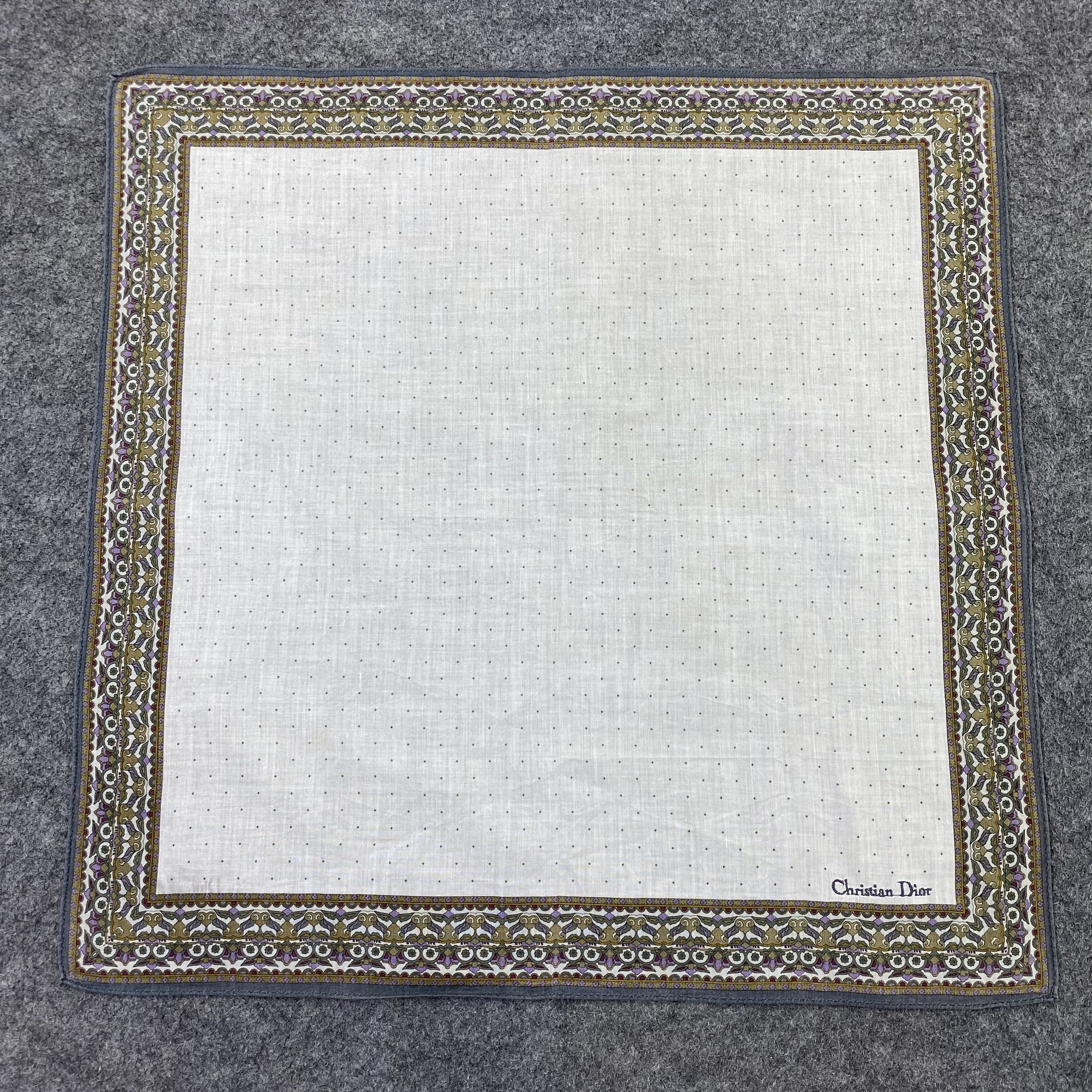 Designer Christian Dior Handkerchief Neckerchief Bandana-B1605 Size ONE SIZE - 3 Thumbnail
