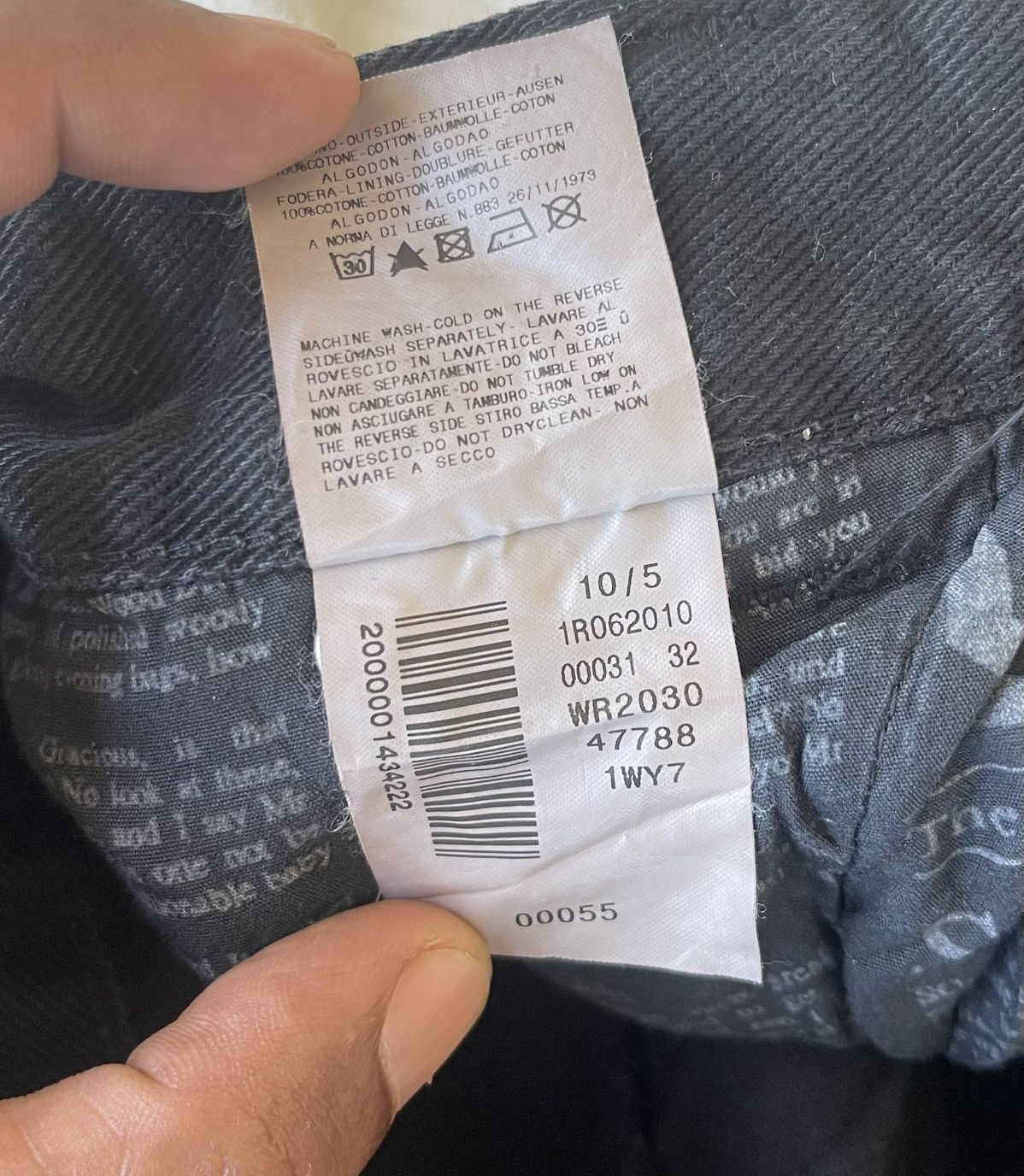 John Galliano 🔥RARE🔥JOHN GALLIANO DENIM DESTRESS BLACK ITALY Size US 31 - 9 Thumbnail