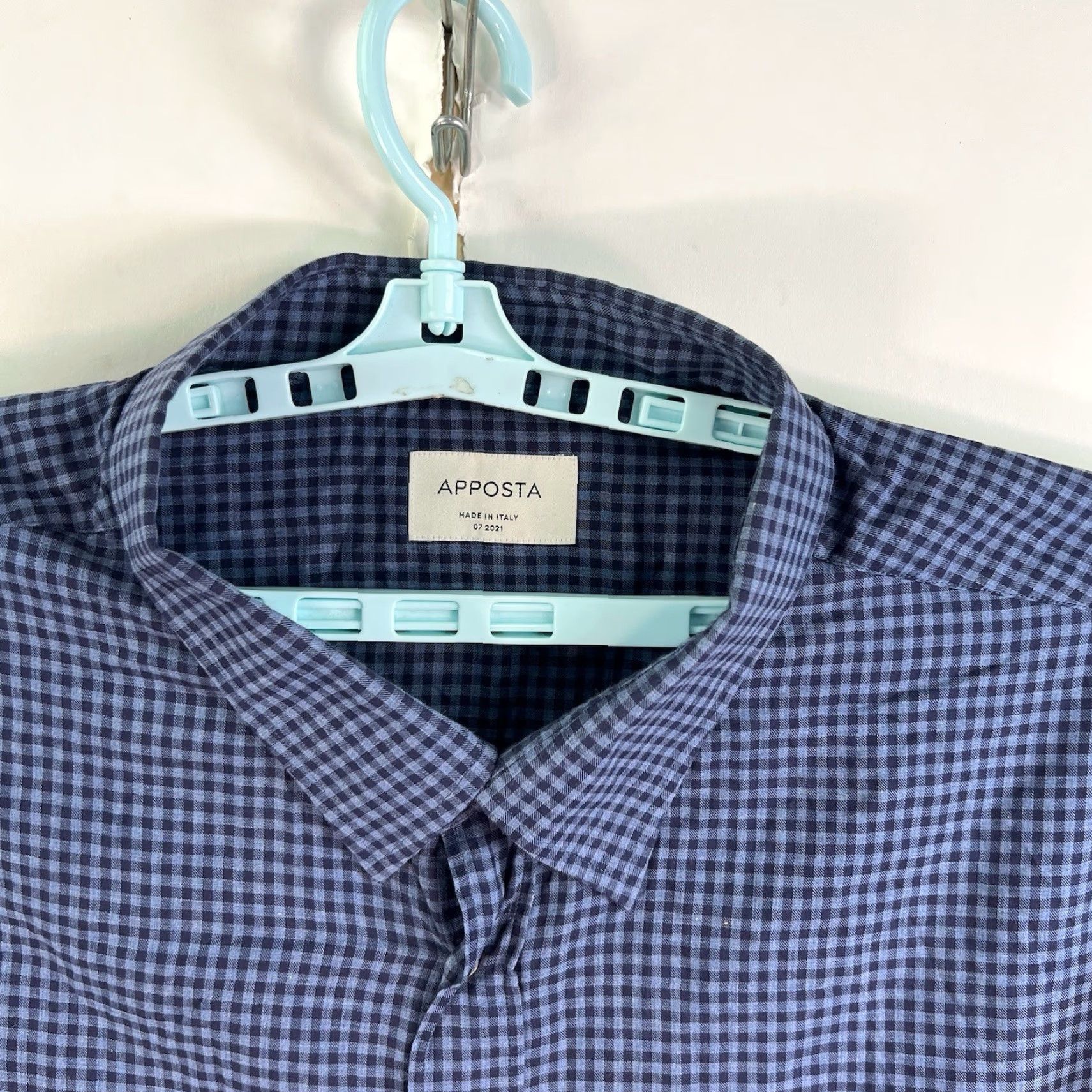 Vintage VINTAGE Apposta Checked Flannel Shirt Mens 4XL Blue Button-Down Collared Casual Winter 4XL Men Blue Check Size US XXL / EU 58 / 5 - 3 Thumbnail
