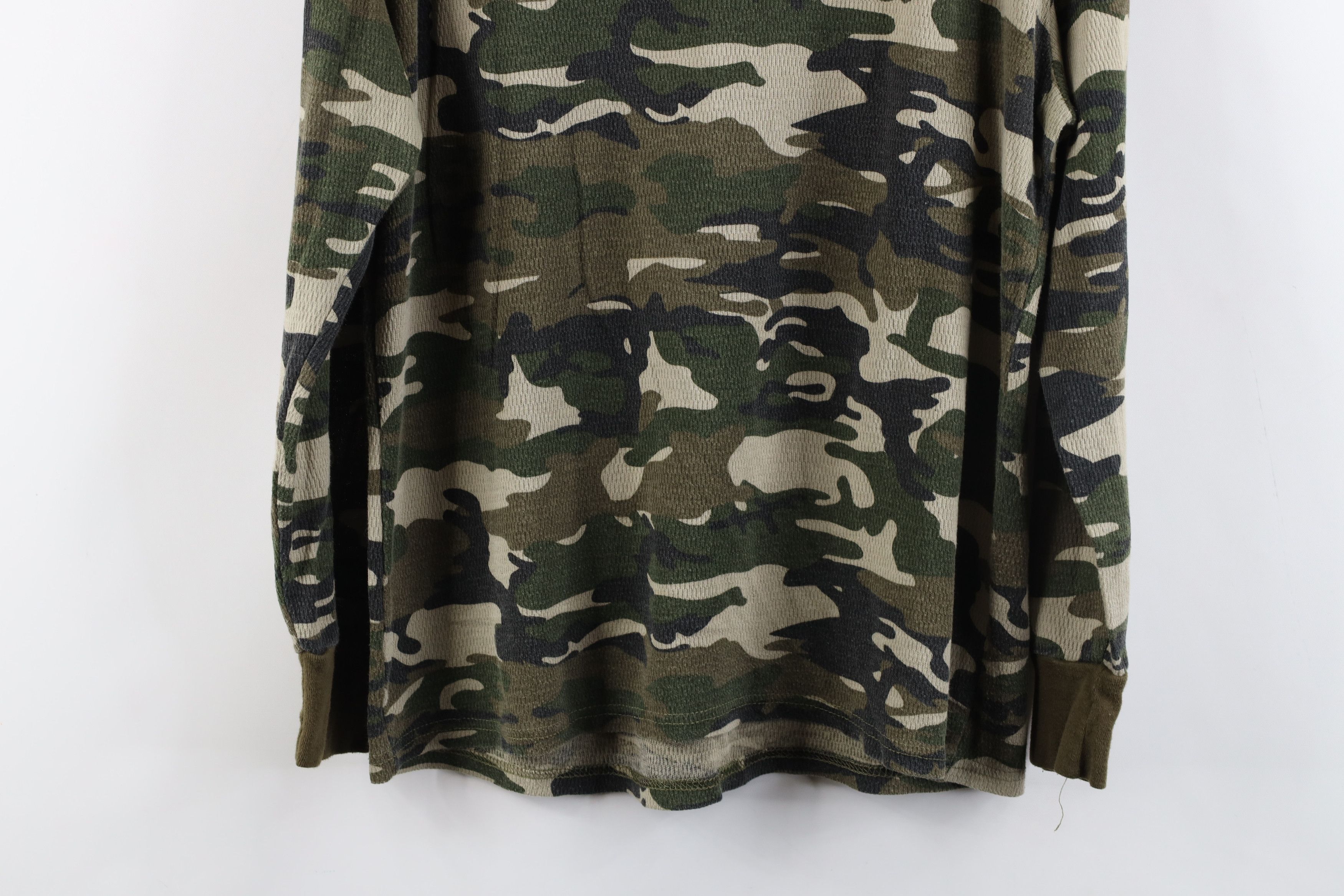 Vintage Vintage 90s Y2K Streetwear Waffle Knit Long Sleeve T-Shirt Size US S / EU 44-46 / 1 - 9 Thumbnail