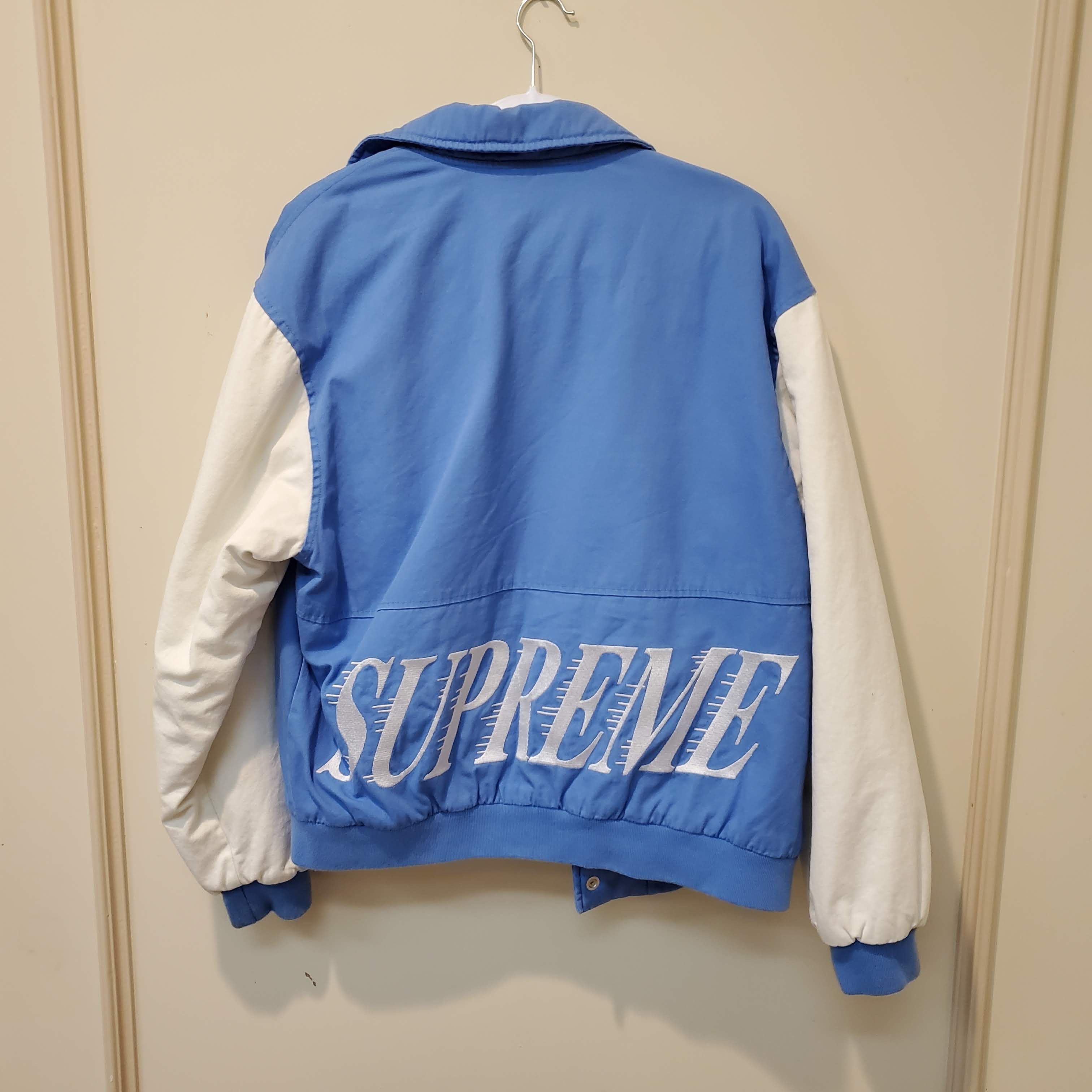 Supreme Supreme SS20 Men's Twill Varsity Jacket in Light Blue Size US M / EU 48-50 / 2 - 3 Thumbnail