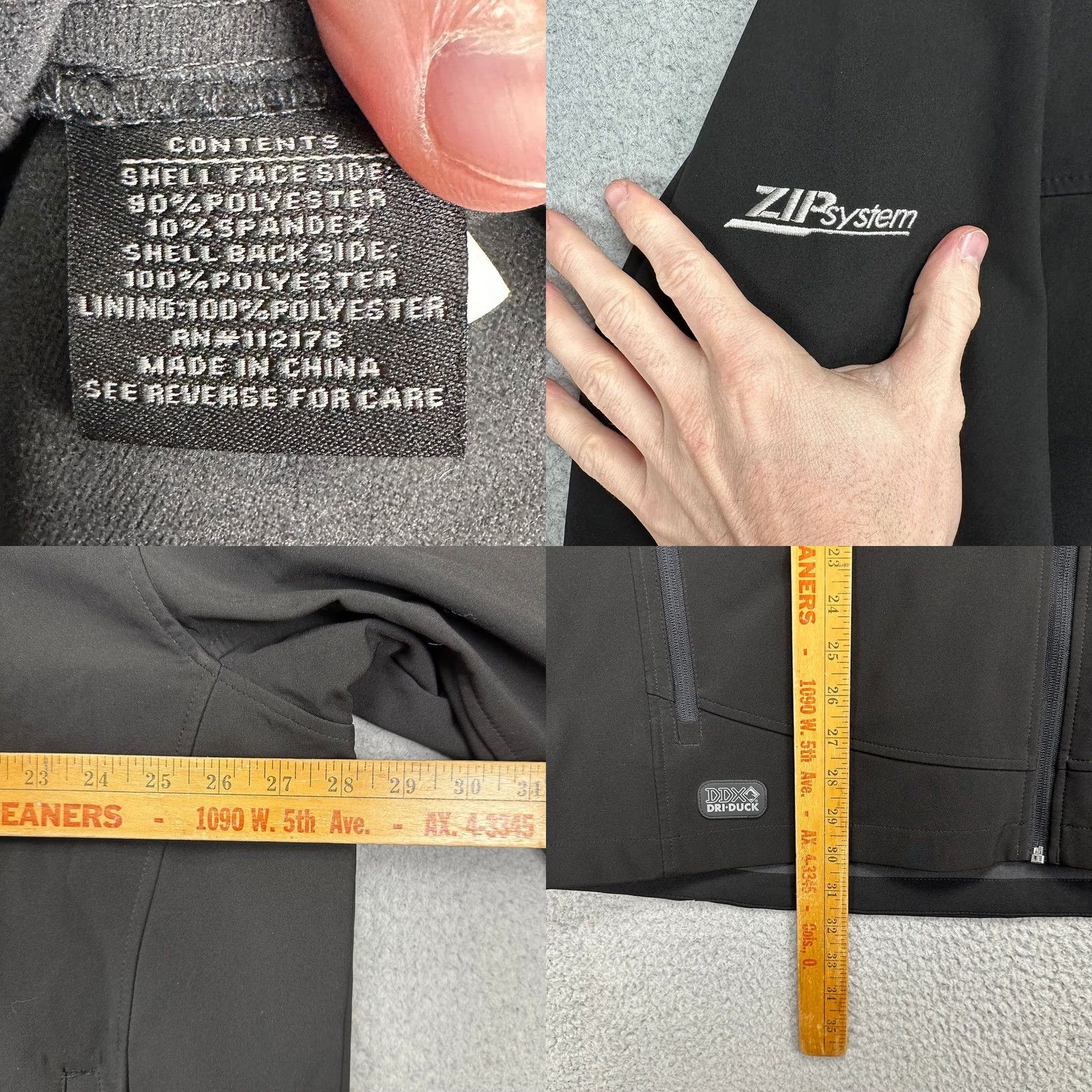 Vintage DDX Full Zip Jacket Men 2XL Black Fleece Lined Softshell Stretch Outdoor Walking Shirt Jacket Mens XLT Size US XXL / EU 58 / 5 - 8 Thumbnail
