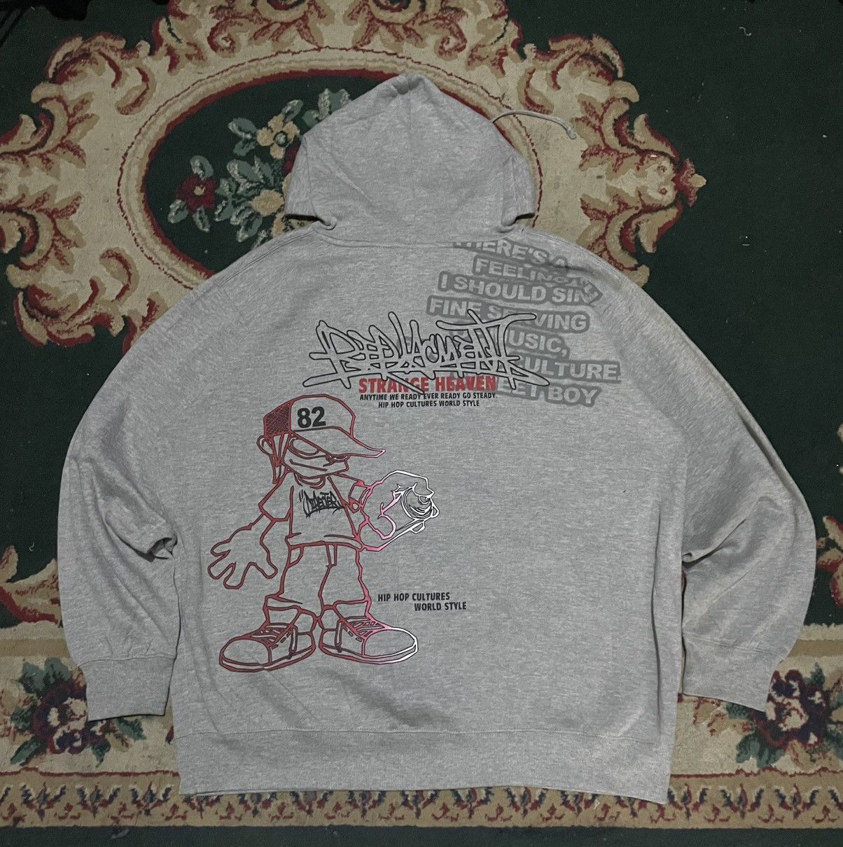 Vintage Vintage Hiphop Hoodie Strange Heaven Size US XXL / EU 58 / 5 - 2 Thumbnail