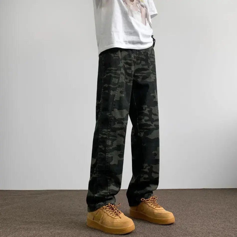 Japanese Brand Retro loose straight casual camouflage jeans Size US 32 / EU 48 - 4 Thumbnail