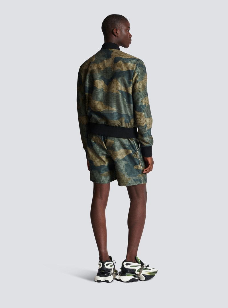 Balmain o1mt1gz0126 Camouflage Shantung Bomber Jacket Military Green Size US S / EU 44-46 / 1 - 4 Thumbnail