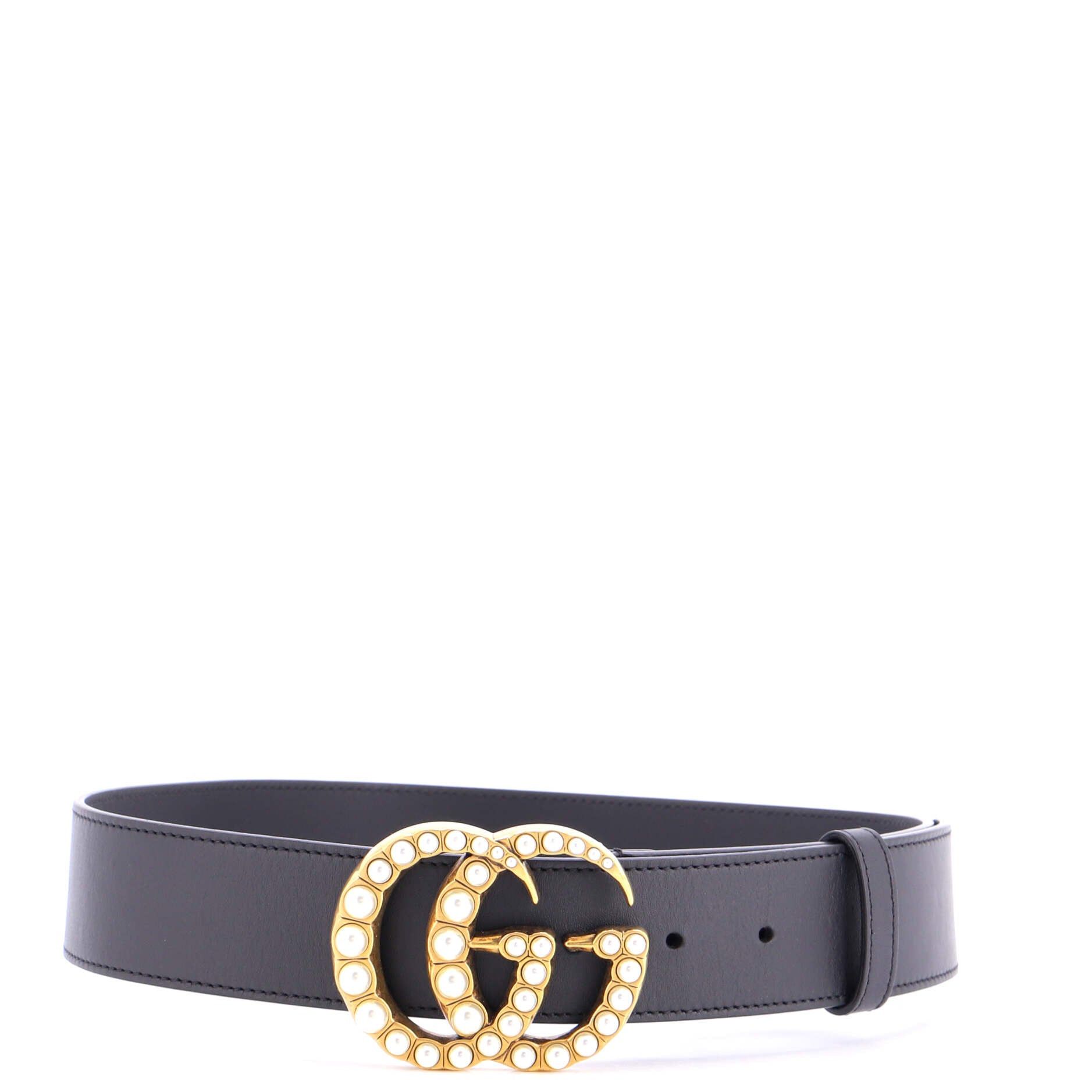 Gucci Pearly GG Marmont Belt Size ONE SIZE - 1 Thumbnail