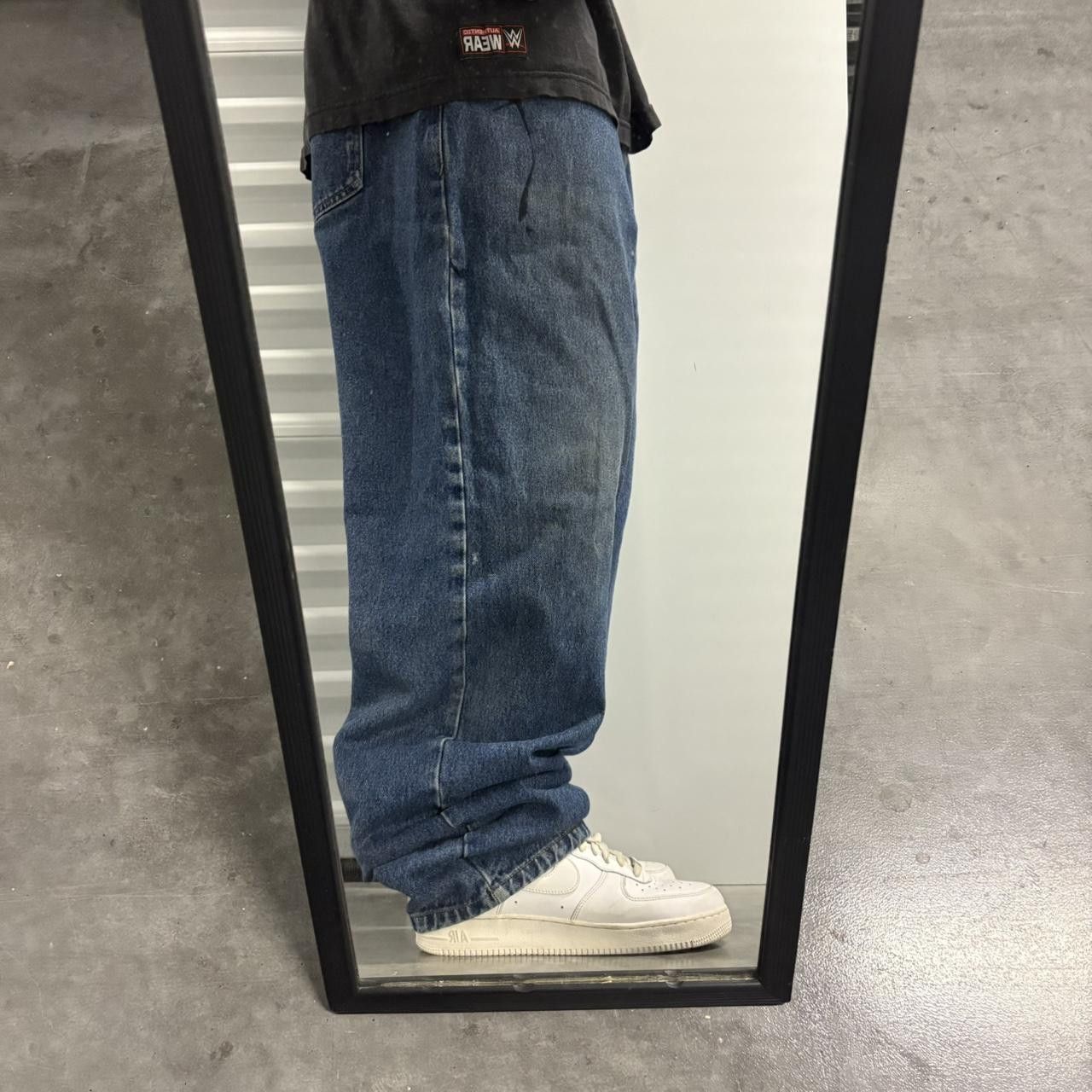 Perry Ellis × Vintage Crazy Vintage Y2K/2000s Super Baggy Perry Ellis Medium Wash Denim Jeans! Size US 38 / EU 54 - 2 Thumbnail