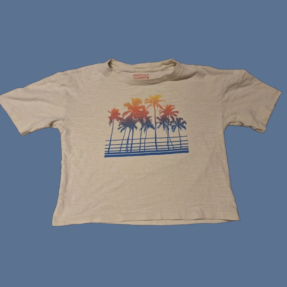 Faherty Faherty Blouse Woman M Ivory Sunwashed Organic Cotton Tropical Palm Tree Size M / US 6-8 / IT 42-44 - 1 Thumbnail