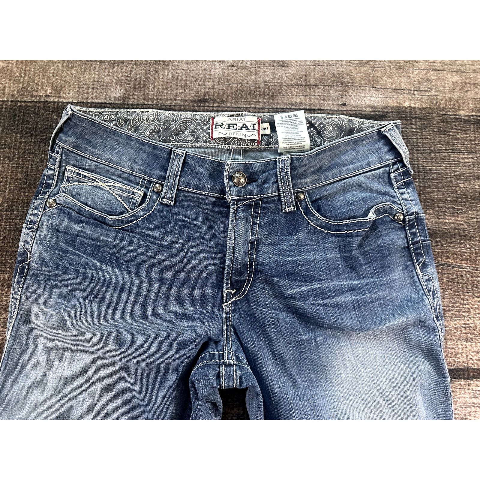 Ariat Ariat REAL Performance Stretch Straight Leg Jeans 32x32 Size 32" / US 10 / IT 46 - 2 Thumbnail
