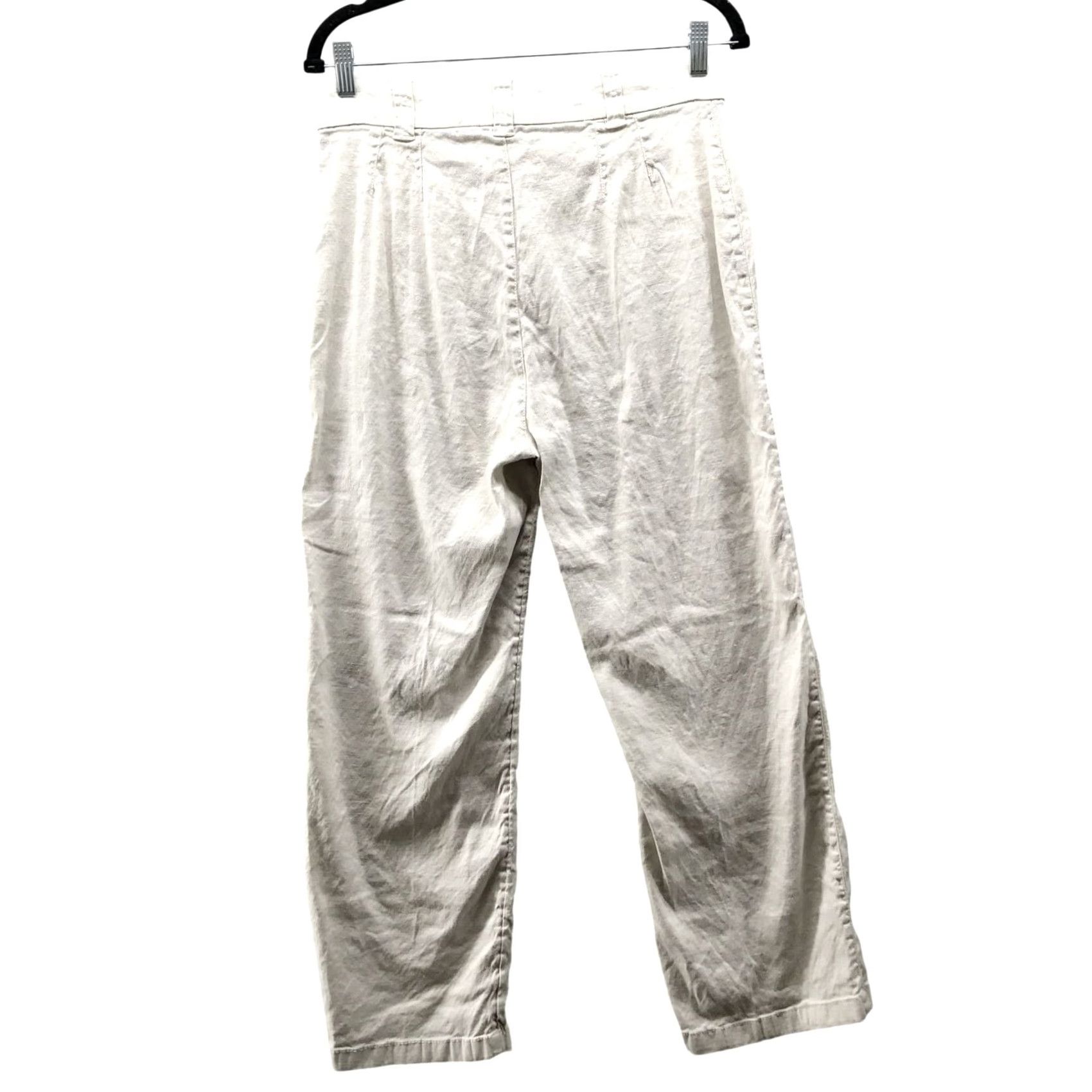 Nicole Miller Nicole Miller Linen Blend Pants Womens 8 Light Beige Straight Leg Relaxed Dress Pants Womens 8 Beige Straight Leg Relaxed Nicole Miller Size 30" / US 8 / IT 44 - 2 Thumbnail