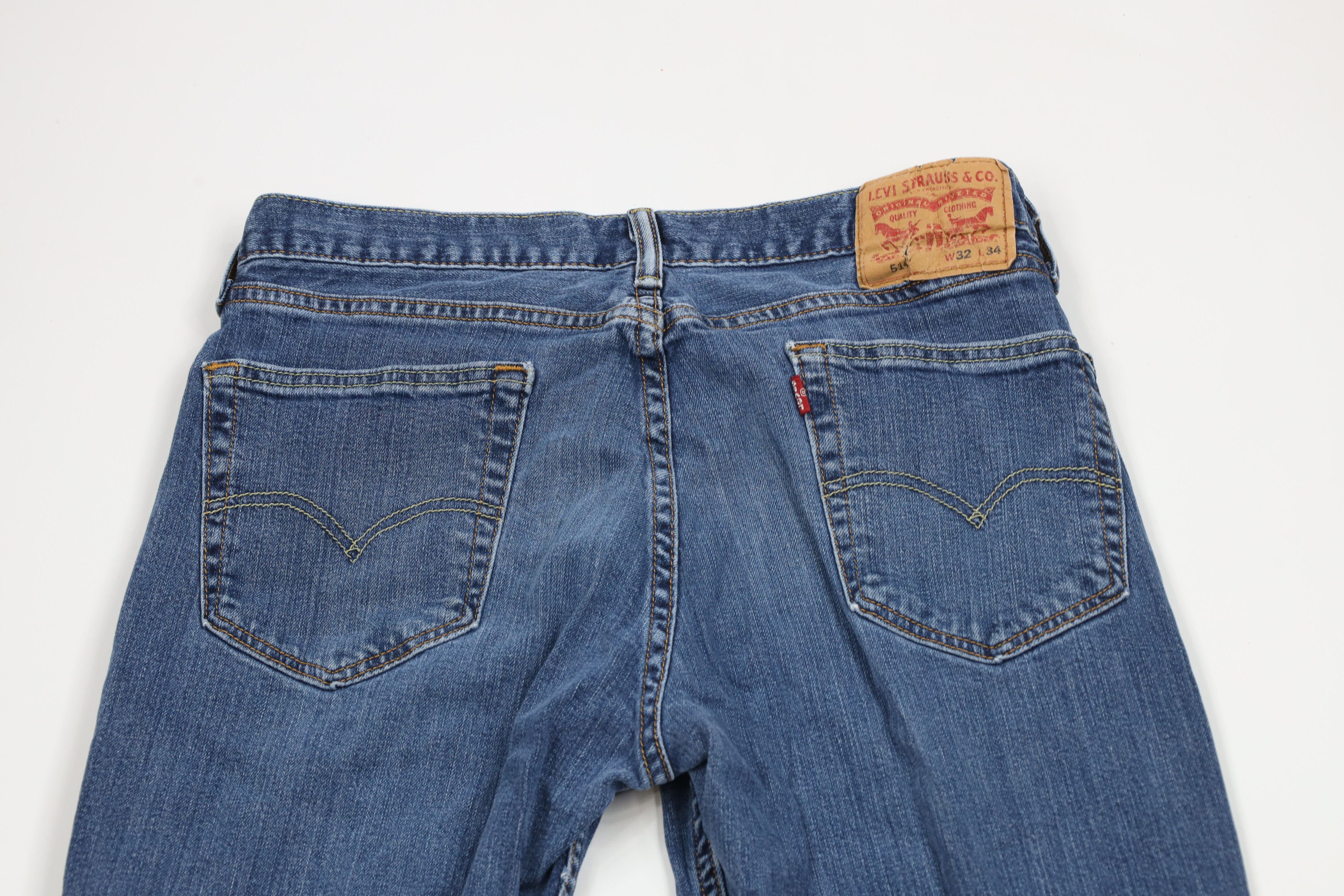 Levi's × Vintage Vintage Y2K Levis 514 Stretch Straight Leg Denim Jeans Blue Size US 32 / EU 48 - 14 Thumbnail