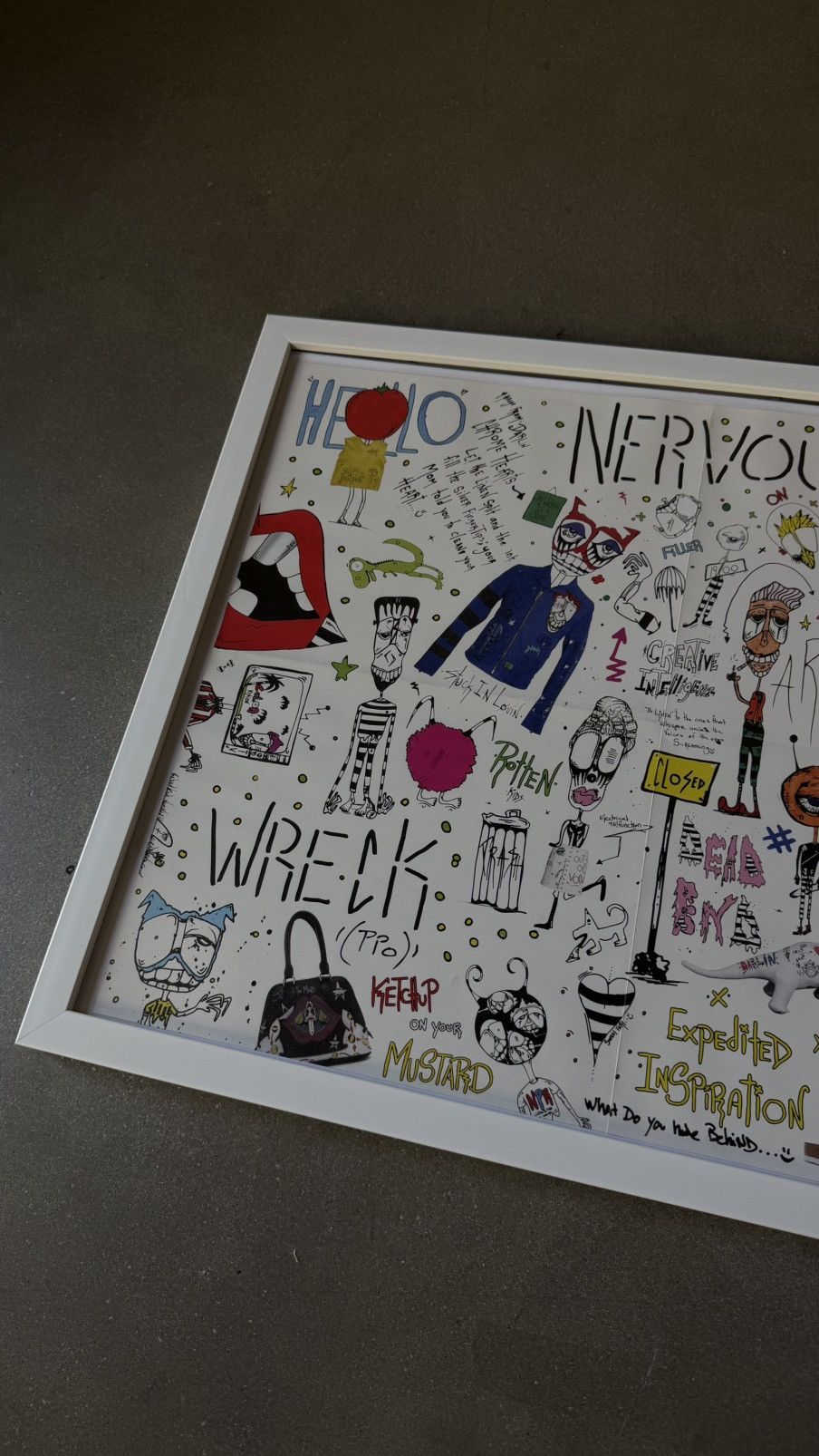Chrome Hearts RARE! Chrome Hearts Matty Boy Doodling Poster with Frane Size ONE SIZE - 3 Thumbnail