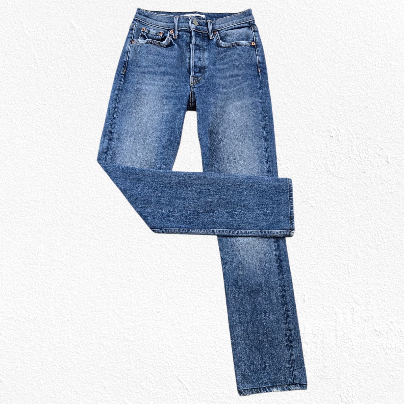 GRLFRND GRLFRND Karolina High-Rise Straight Jeans Size 25 Size 25" / US 0 / IT 36 - 2 Thumbnail