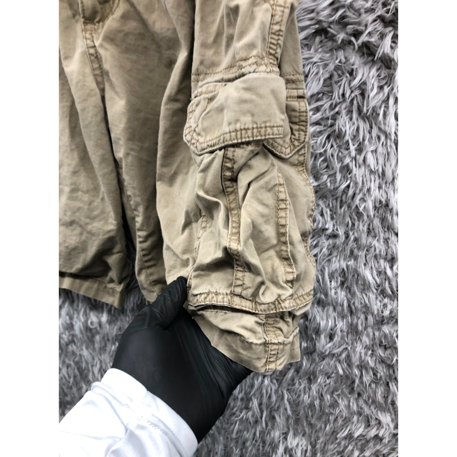 Vintage Junction West Cargo Shorts Mens Size 34 Mid Rise Beige Medium Wash Size US 34 / EU 50 - 5 Thumbnail