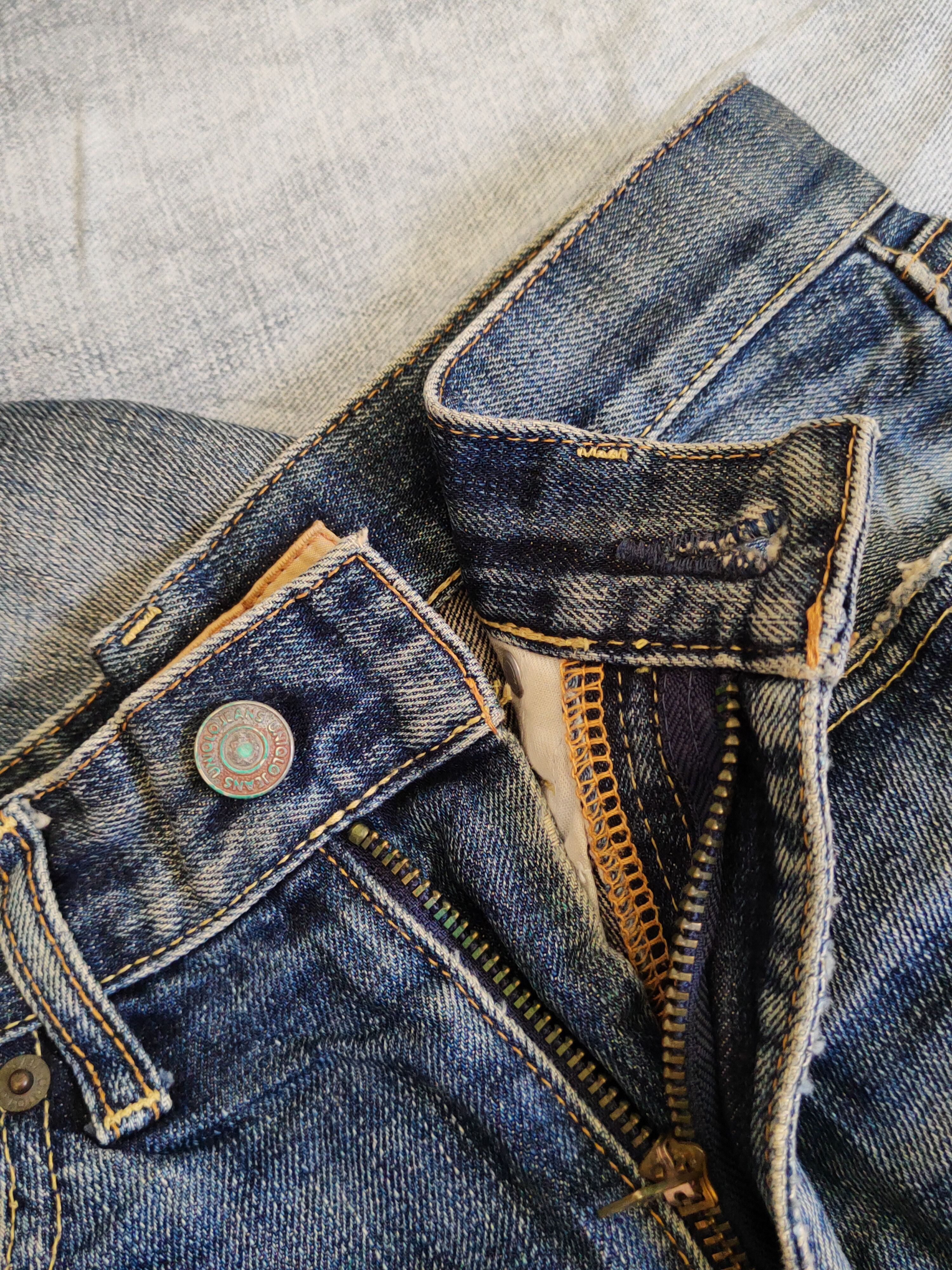 Japanese Brand Uniqlo Dark Blue Distressed Ripped Jeans #S1805 Size US 28 / EU 44 - 13 Thumbnail
