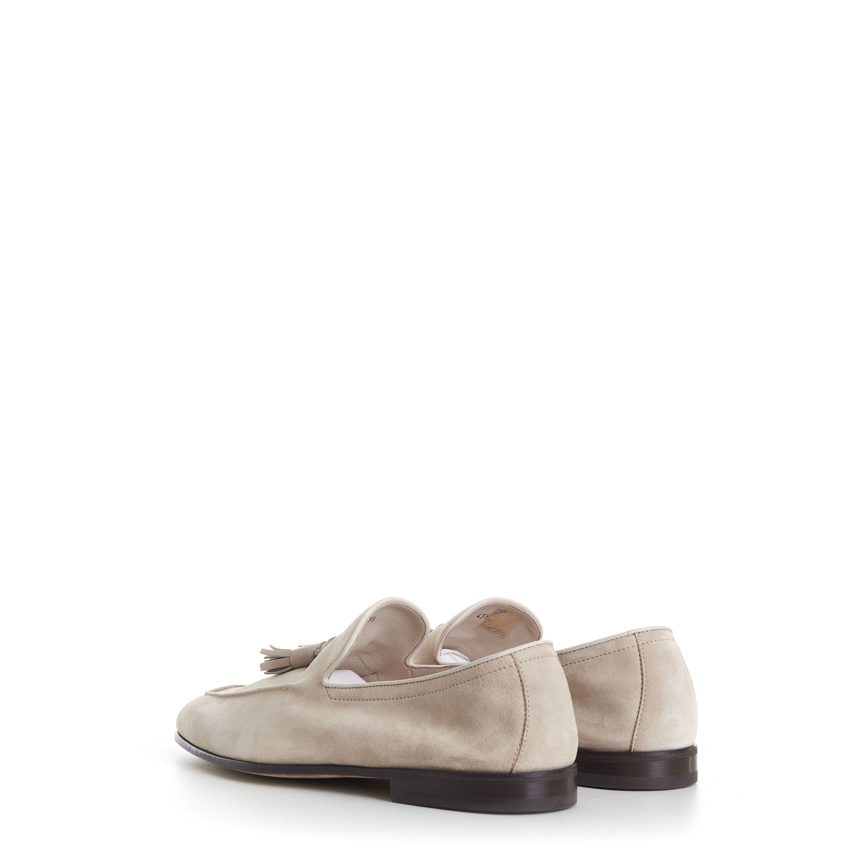 Brunello Cucinelli Sand Suede Unlined Loafers With Tassels Size US 10.5 / EU 43-44 - 6 Thumbnail