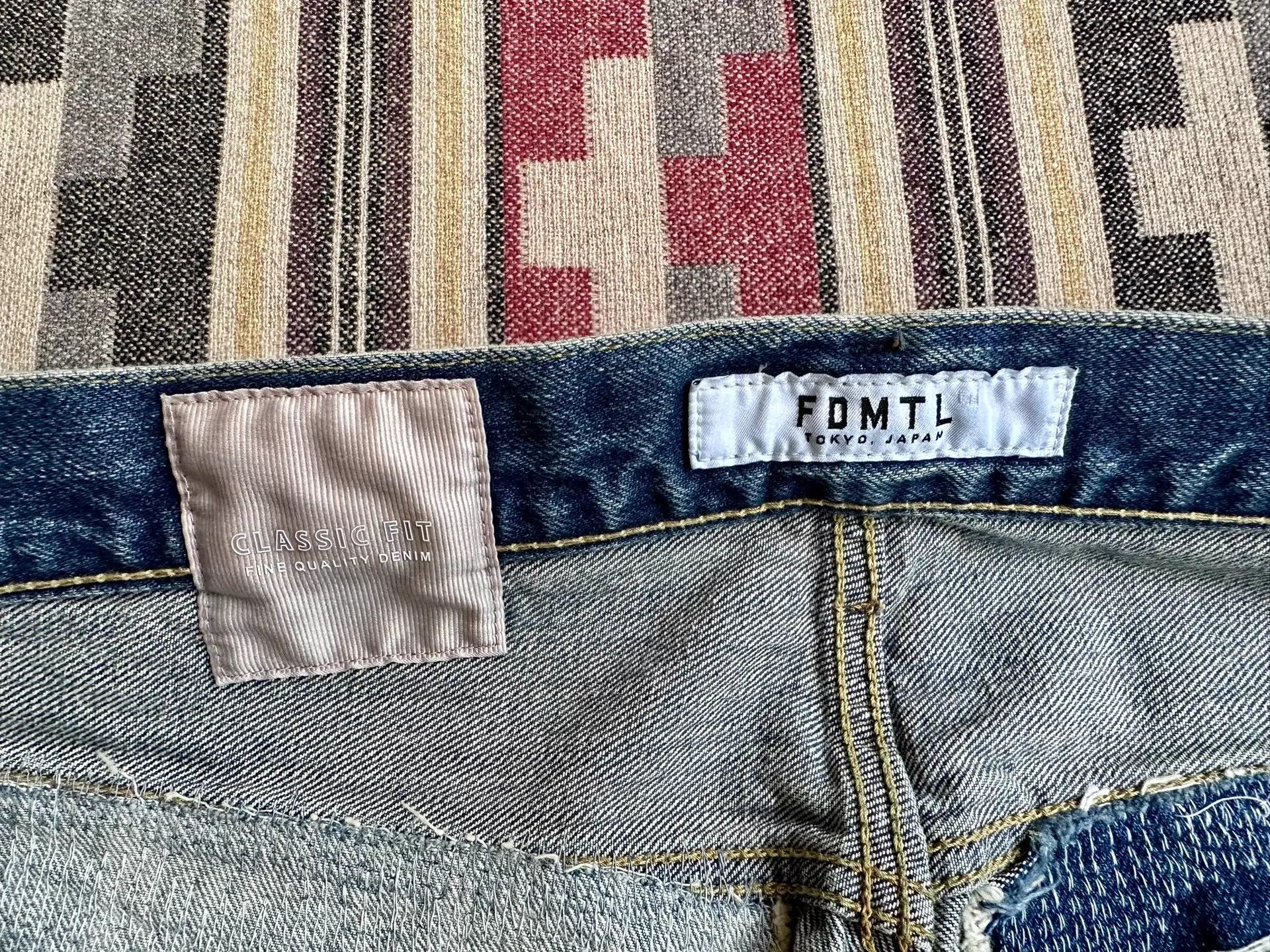 FDMTL FDMTL Classic Fit 1st Redline Heavy Wash Embroidered Distressed Selvedge Size US 36 / EU 52 - 4 Thumbnail