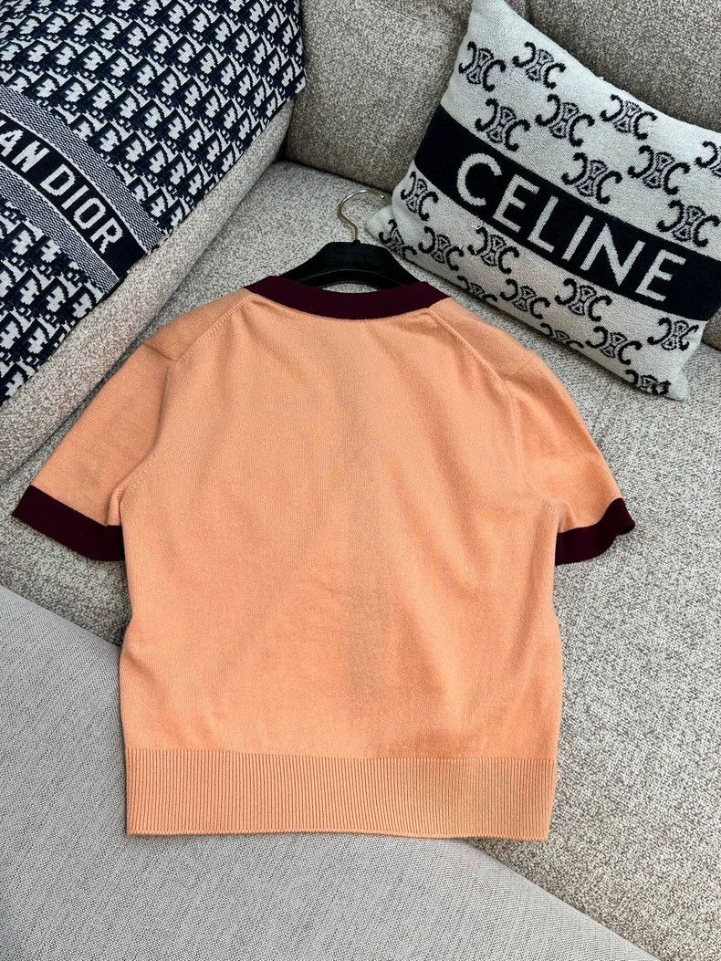 Chanel Chanel 20A Kangpeng Street Orange Pink Pin Wine Red Edge G Size XS / US 0-2 / IT 36-38 - 3 Thumbnail