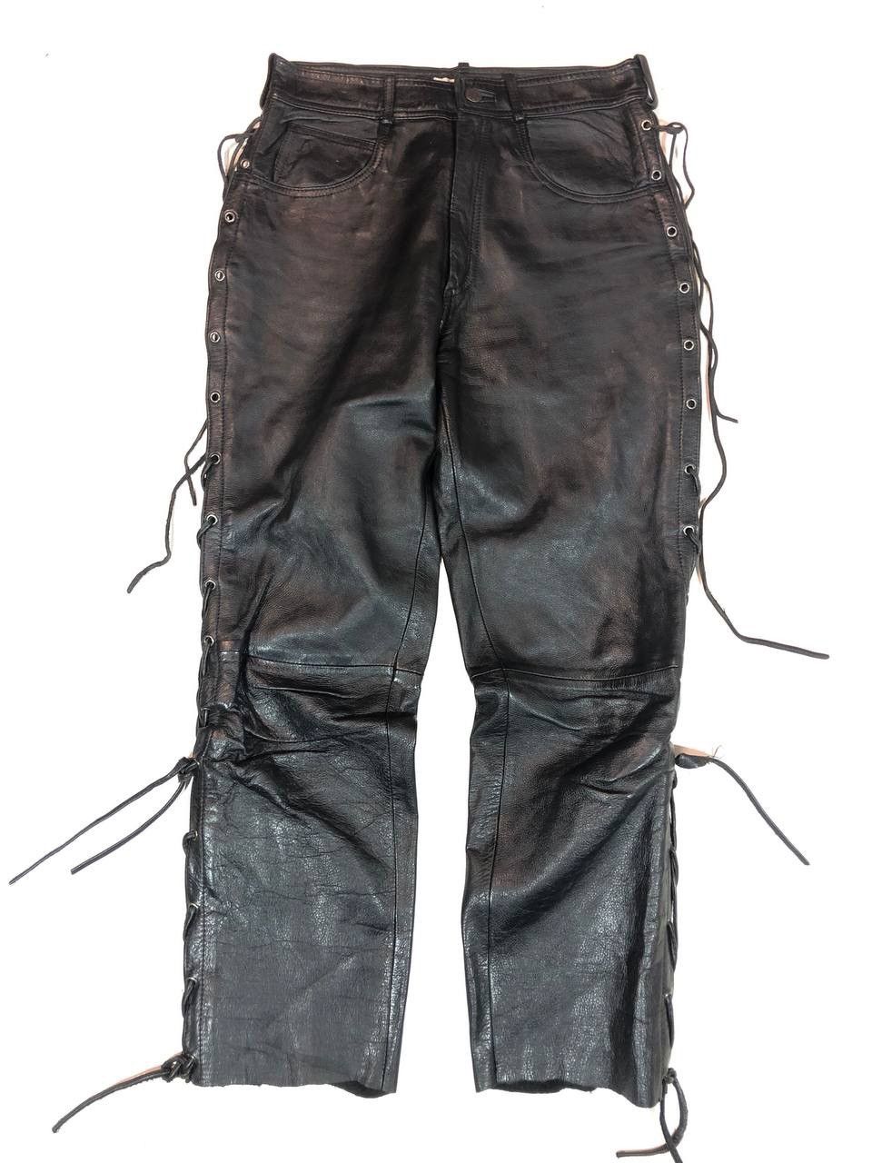 Linus Leather Moto Biker Pants Vintage