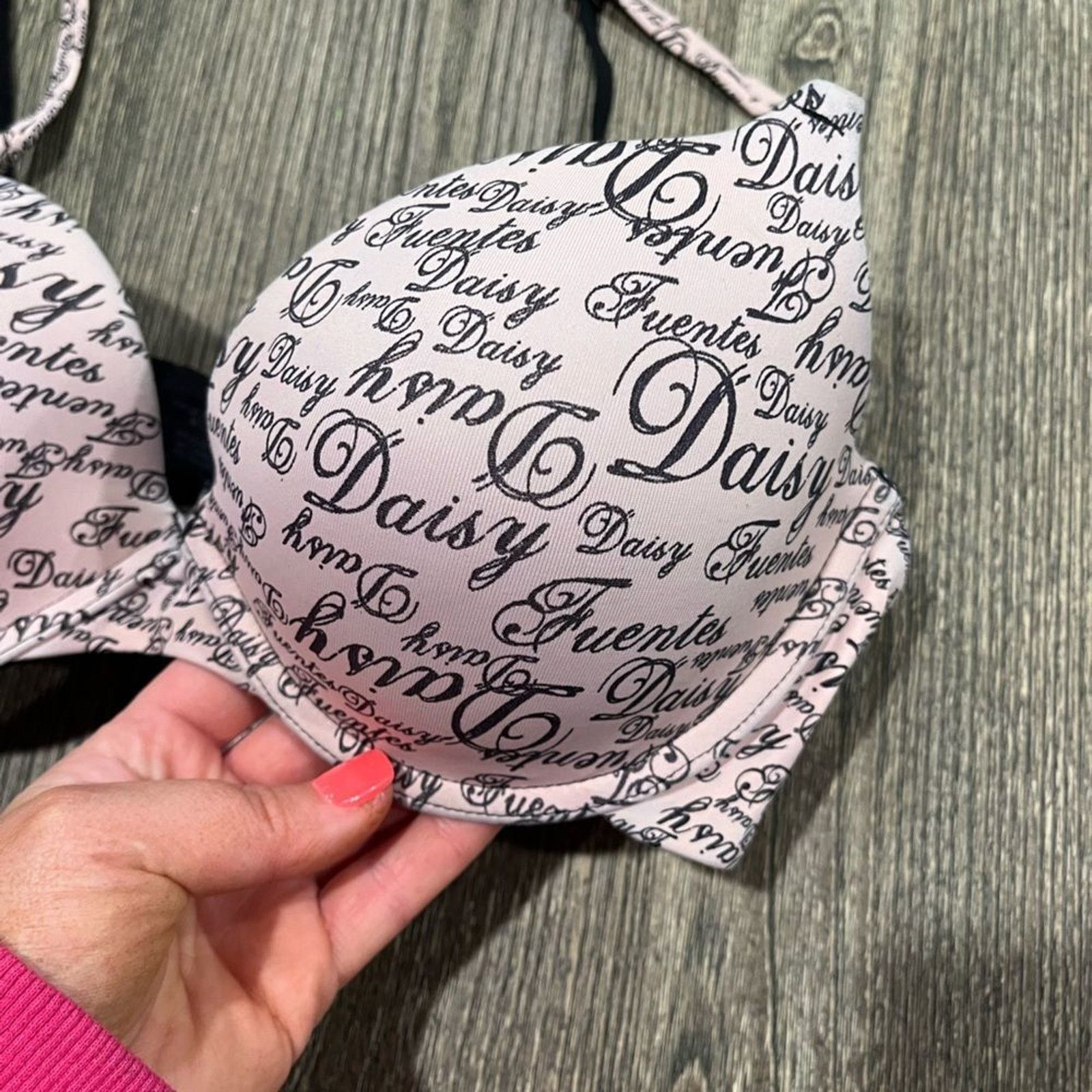 Vintage Daisy Fuentes Push Up Bra Adjustable Strap Pink Size 36C Size ONE SIZE - 3 Thumbnail