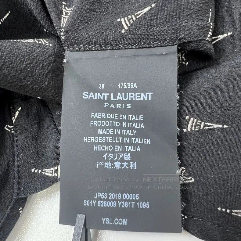 Saint Laurent Paris Saint Laurent Paris Tower Print Shirt. Size US M / EU 48-50 / 2 - 5 Thumbnail