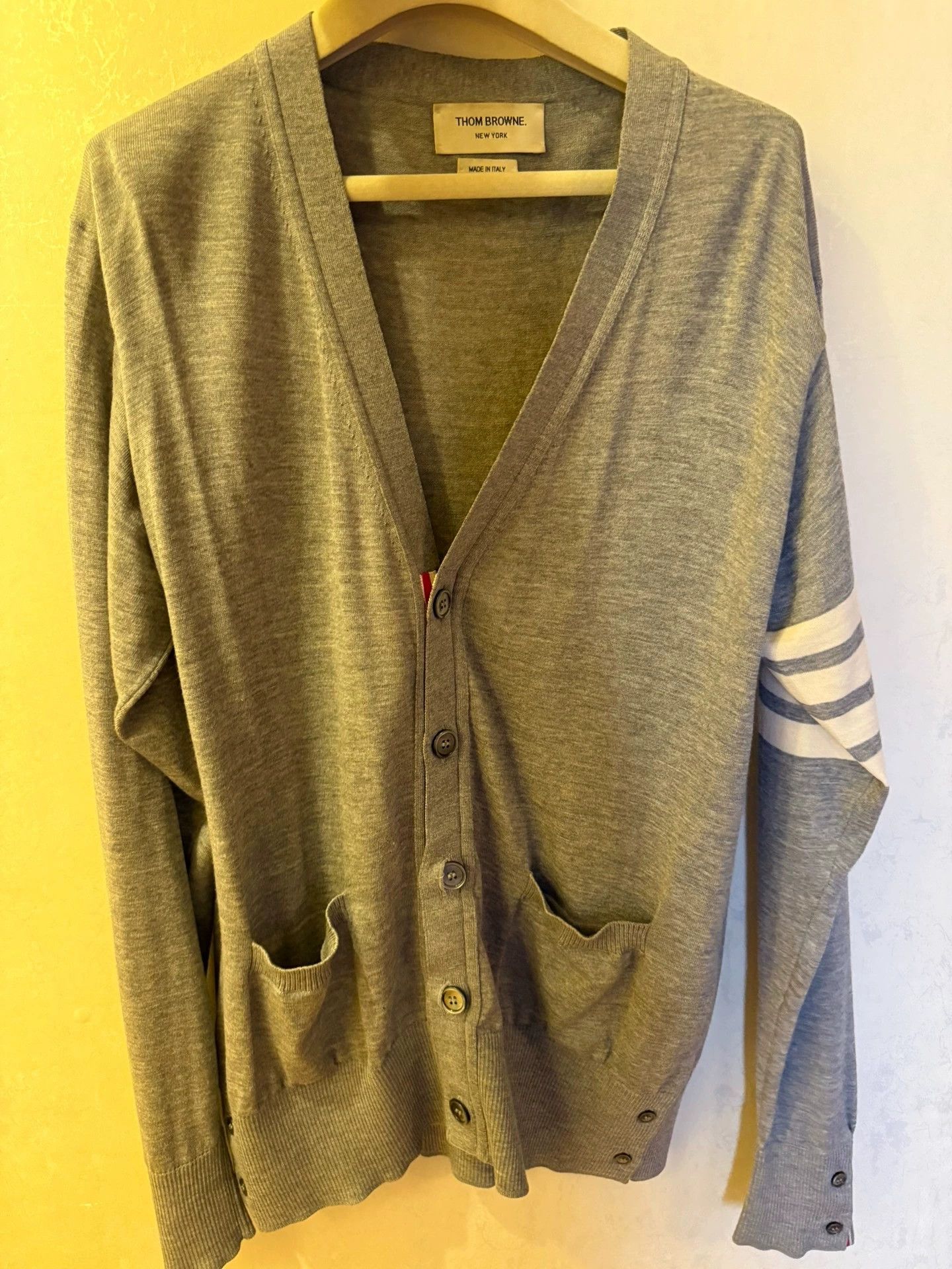 Thom Browne Thom Browne Gray Wool Cardigan Size US XS / EU 42 / 0 - 1 Thumbnail