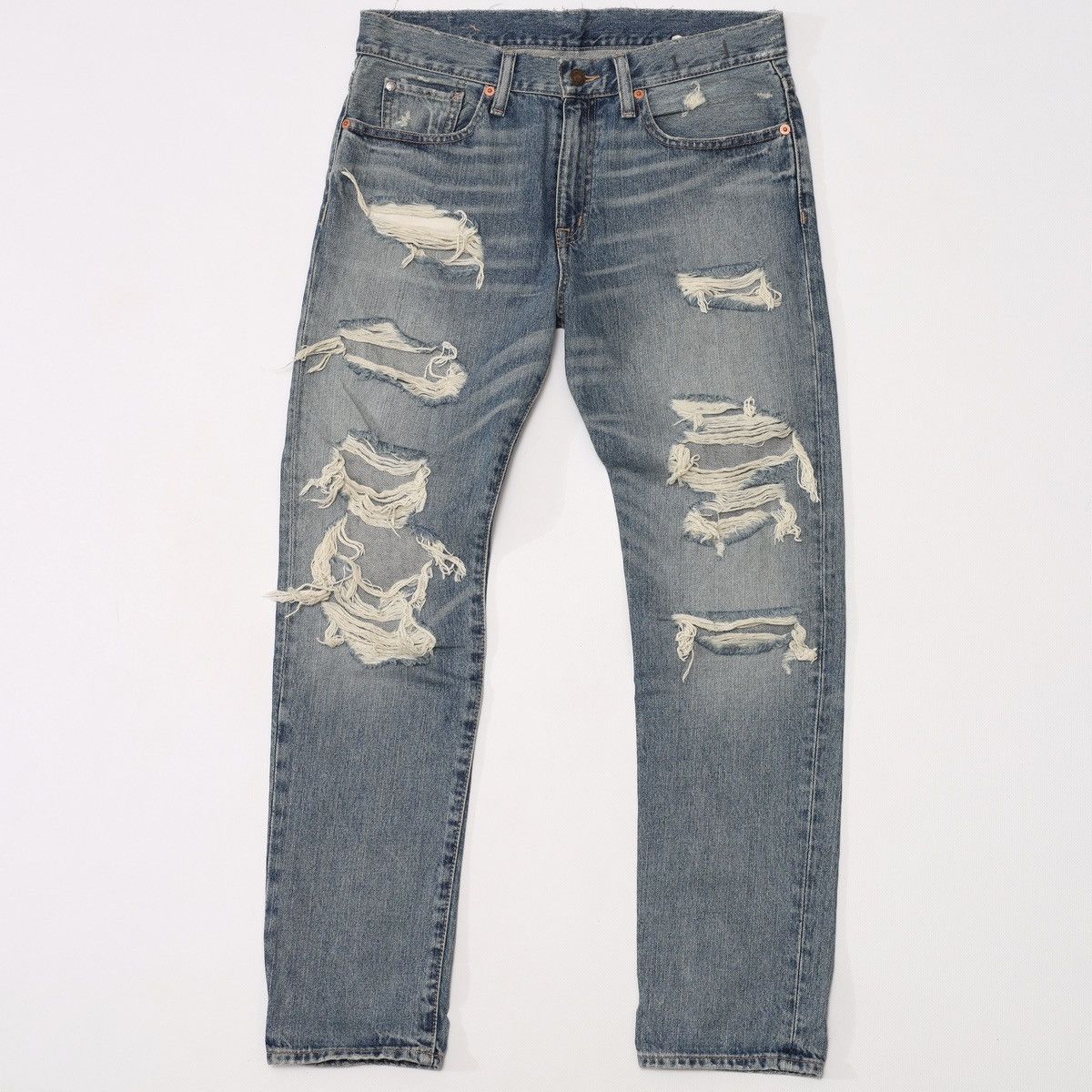Denim & Supply Ralph Lauren Denim Supply Ralph Lauren Distressed Denim Pants Blue Jeans Size 26" / US 2 / IT 38 - 2 Thumbnail