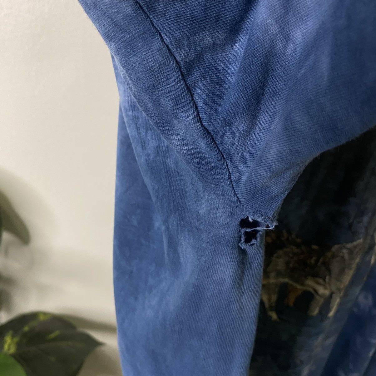 Vintage 1990s Wolf Habitat Tie Dye Liquid Blue Style Tee Size US XL / EU 56 / 4 - 3 Thumbnail