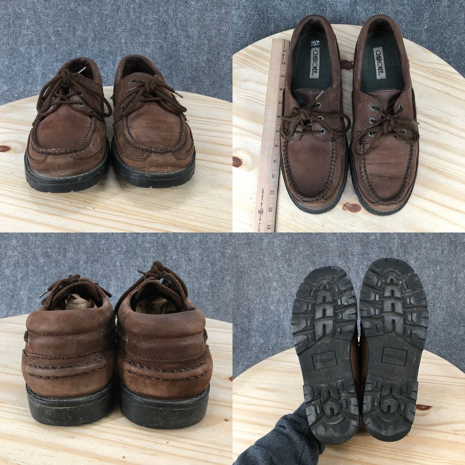 Cherokee Cherokee Shoes Mens 11 Moccasin Brown Lace Up Casual Comfort Round Toe Low Top Size US L / EU 52-54 / 3 - 9 Thumbnail