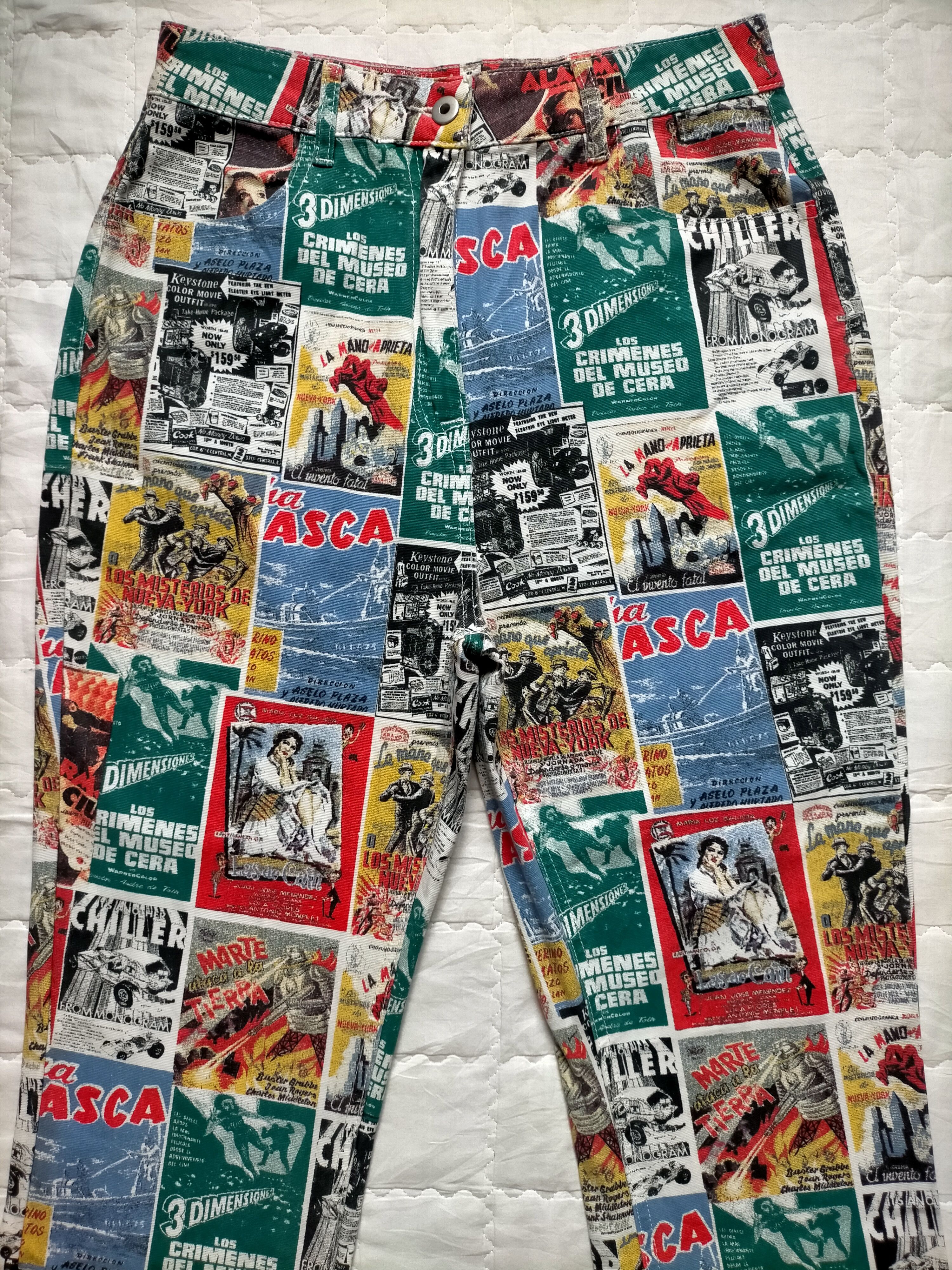 If Six Was Nine 🔥Rare Glassons Flare Full Print Boot cut Pants Size US 29 - 6 Thumbnail