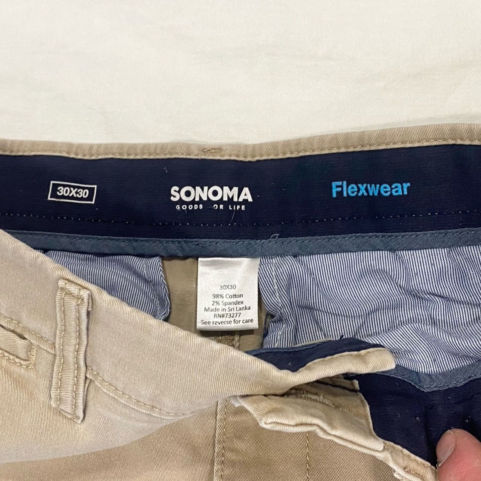 Sonoma Sonoma Men's Flexwear Khaki Chino Pants - 30x30 Size US 30 / EU 46 - 4 Thumbnail