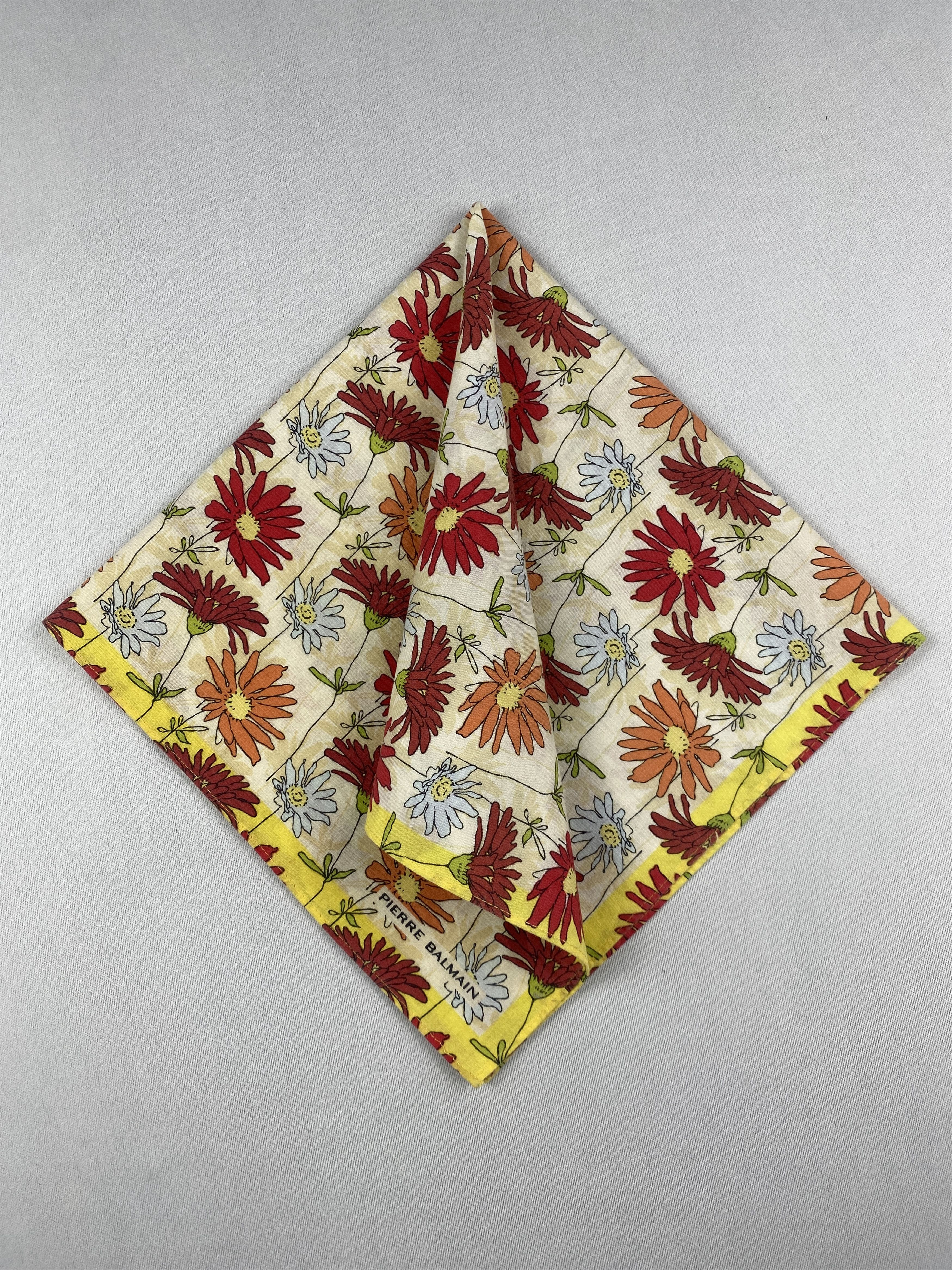 Pierre Balmain Vtg Pierre Balmain Handkerchief Pocket Square Bandana HM0014 Size ONE SIZE - 2 Thumbnail