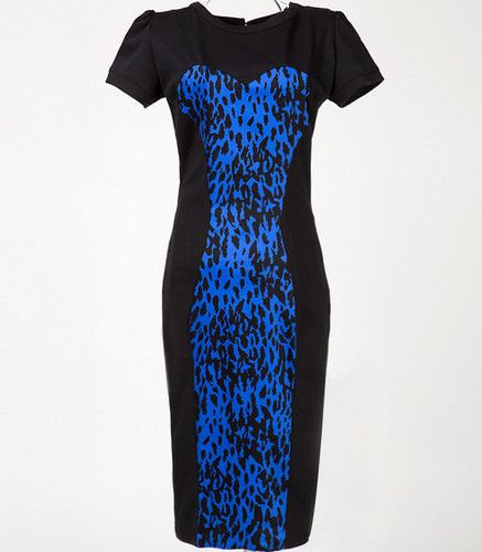 Other Black patchwork leopard print, slim dress Size M / US 6-8 / IT 42-44 - 1 Thumbnail