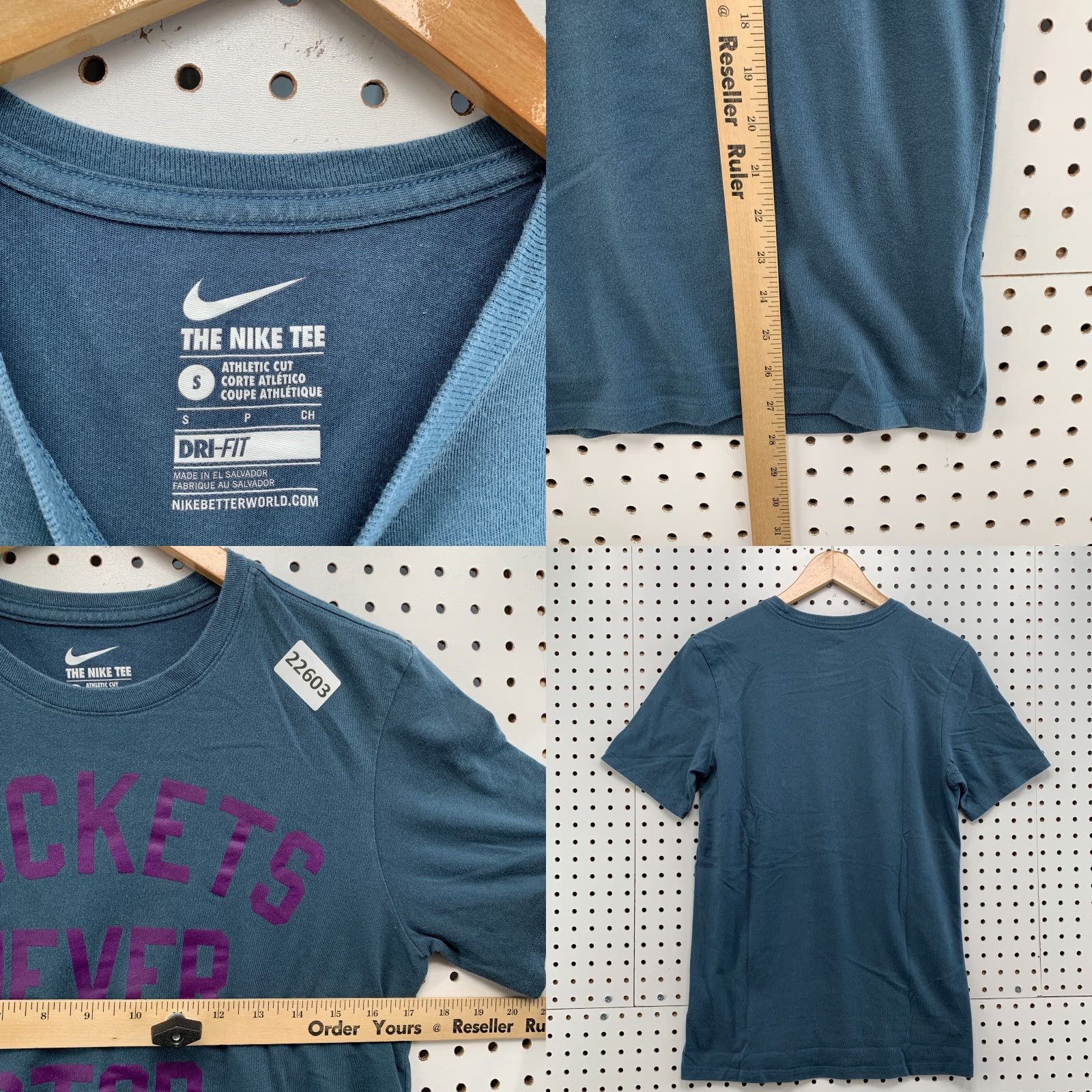 Nike Nike Dri-FIT Shirt Blue Buckets Never Stop Swoosh Adult Small Mens Short Sleeve Crew Neck 17x27 Size US S / EU 44-46 / 1 - 8 Thumbnail