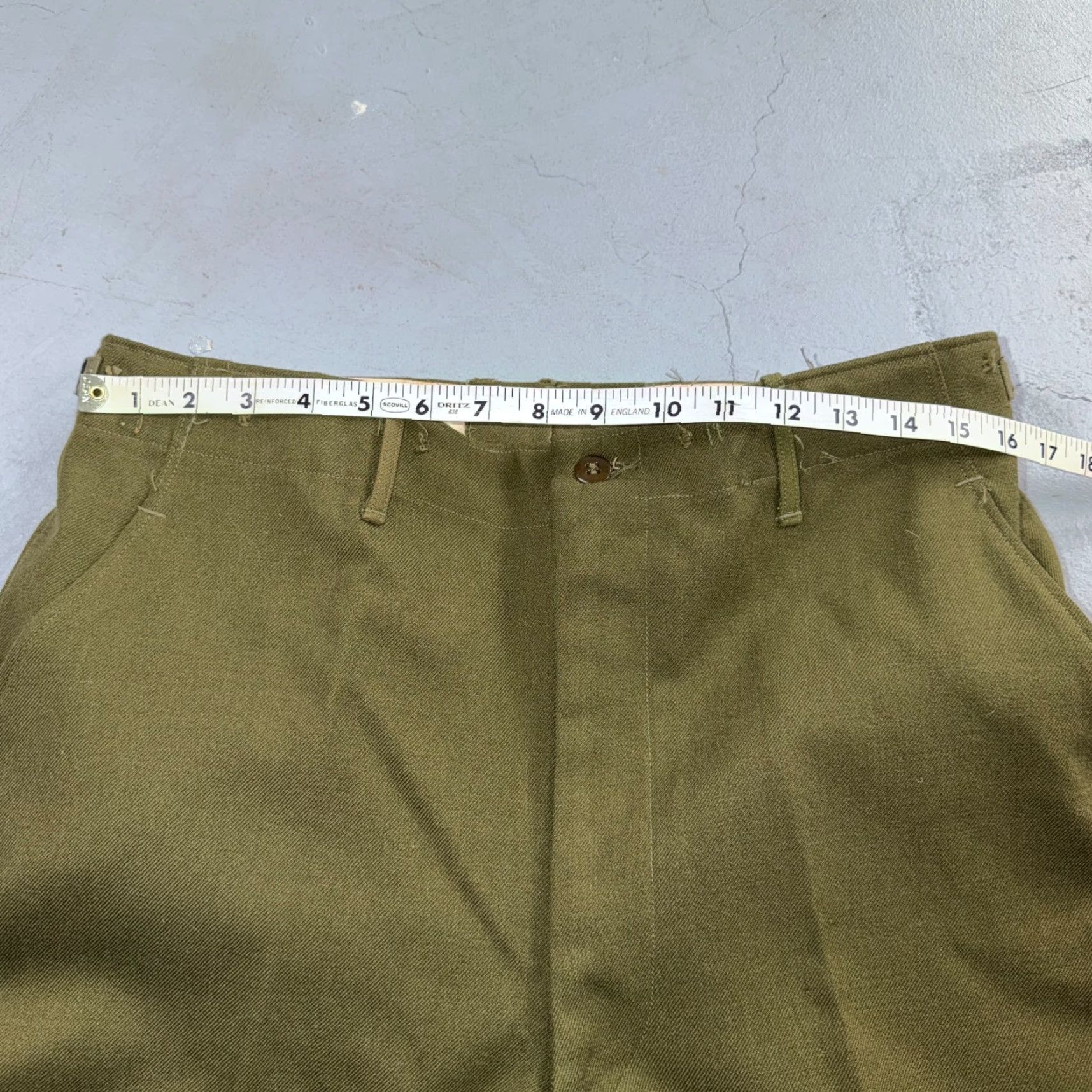 Vintage VINTAGE Military Trousers Pants Mens Wool Green 31x30 50s M1951 OG-108 Regular Dress Pants Shirt? Size US 31 - 6 Thumbnail