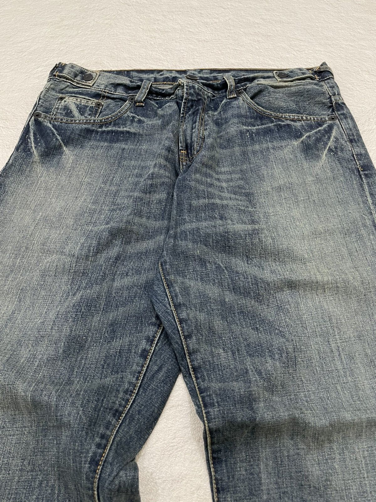 Le Grande Bleu (L.G.B.) Zara Vintage Mudwash Denim Y2K Size US 34 / EU 50 - 4 Thumbnail