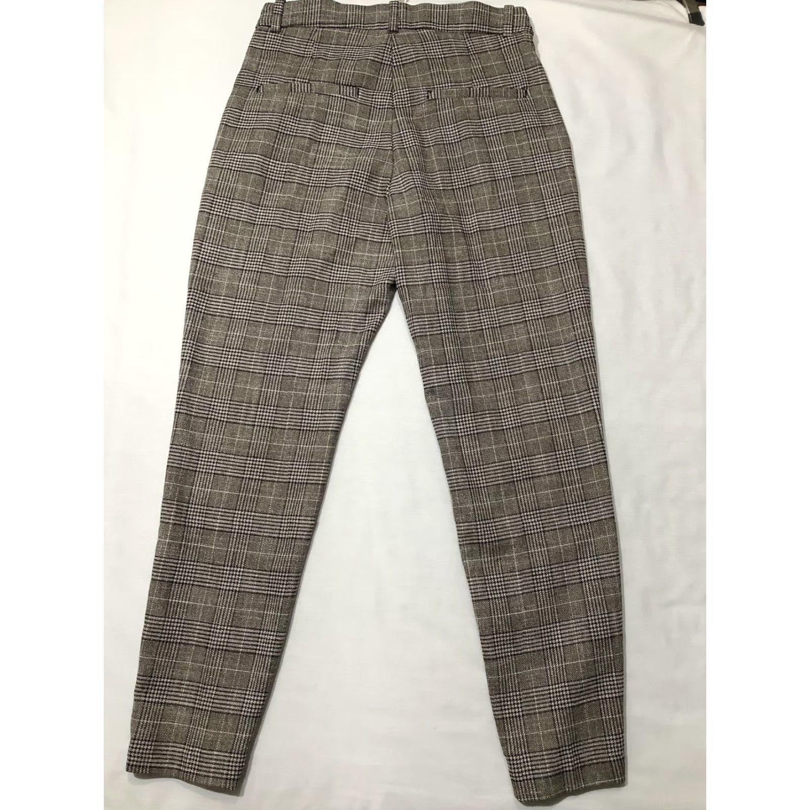 H&M H&M Plaid Tweed Dress Pants Womens 10 Beige Slim Tapered Elastic Waist Career Dress Pants Women Size 32" / US 10 / IT 46 - 6 Thumbnail
