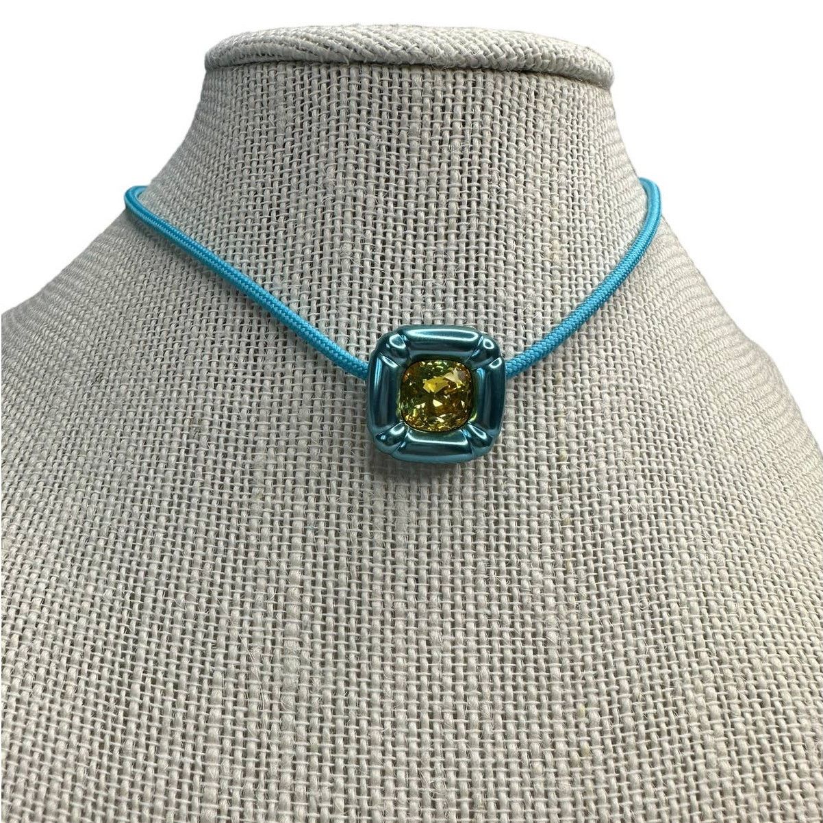Swarovski Swarovski Dulcis Cushion cut, Blue Choker Necklace Size ONE SIZE - 5 Thumbnail