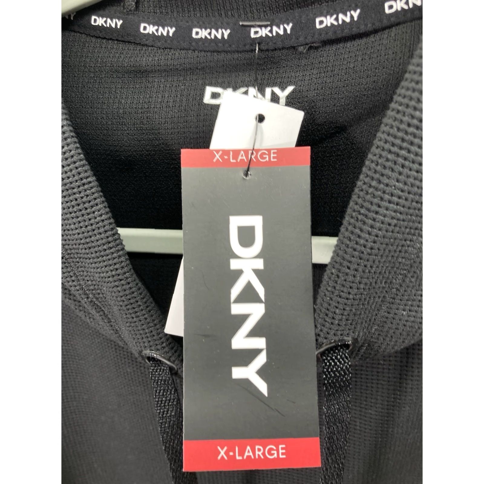 DKNY DKNY Waffle Hoodie Sweatshirt Women XL Black Long Sleeve Pullover Crop NWT Size XL / US 12-14 / IT 48-50 - 4 Thumbnail