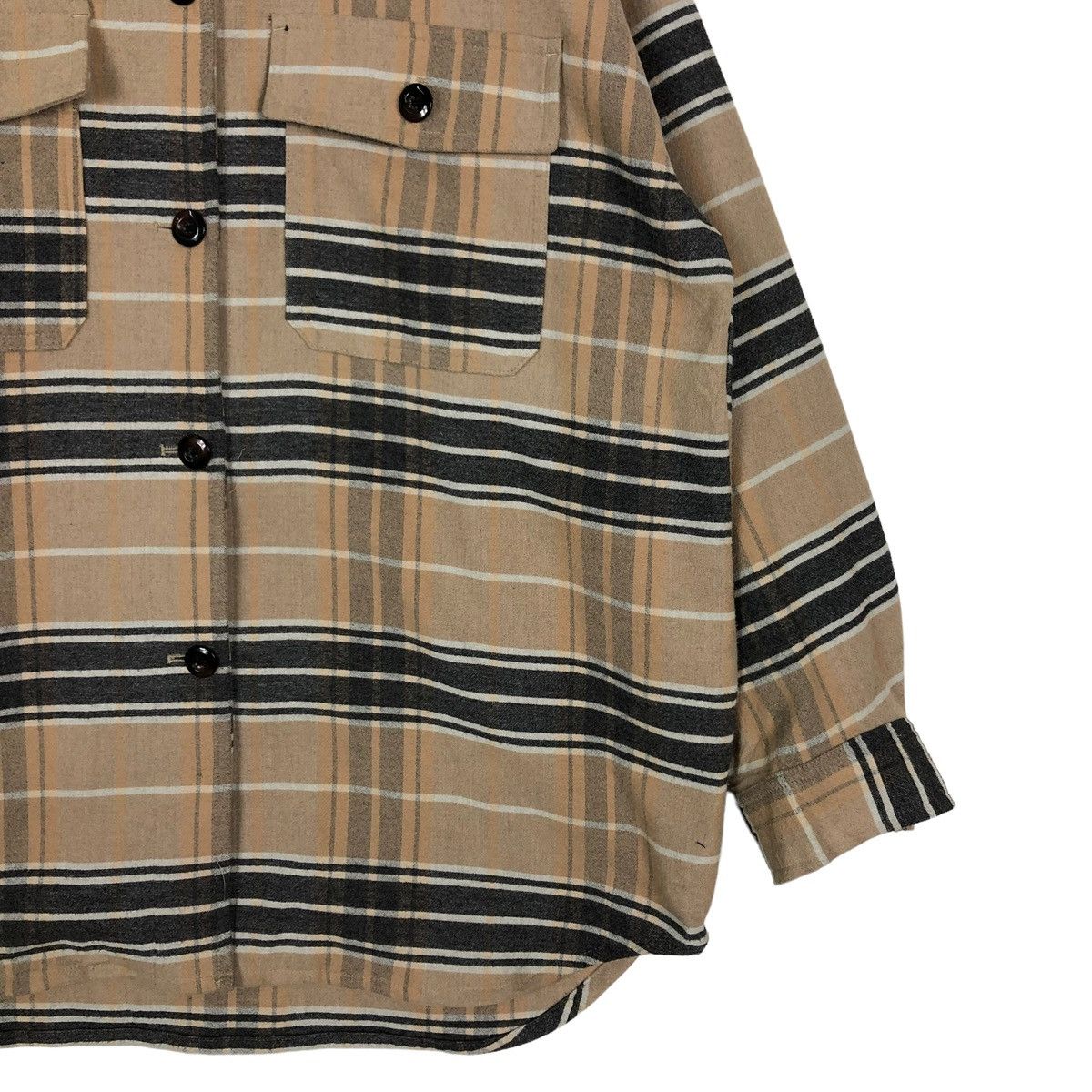 Flannel × Japanese Brand 🔥90’s Vintage Flannel Jacket Tartan Design GU Issey Miyake Size US XL / EU 56 / 4 - 5 Thumbnail
