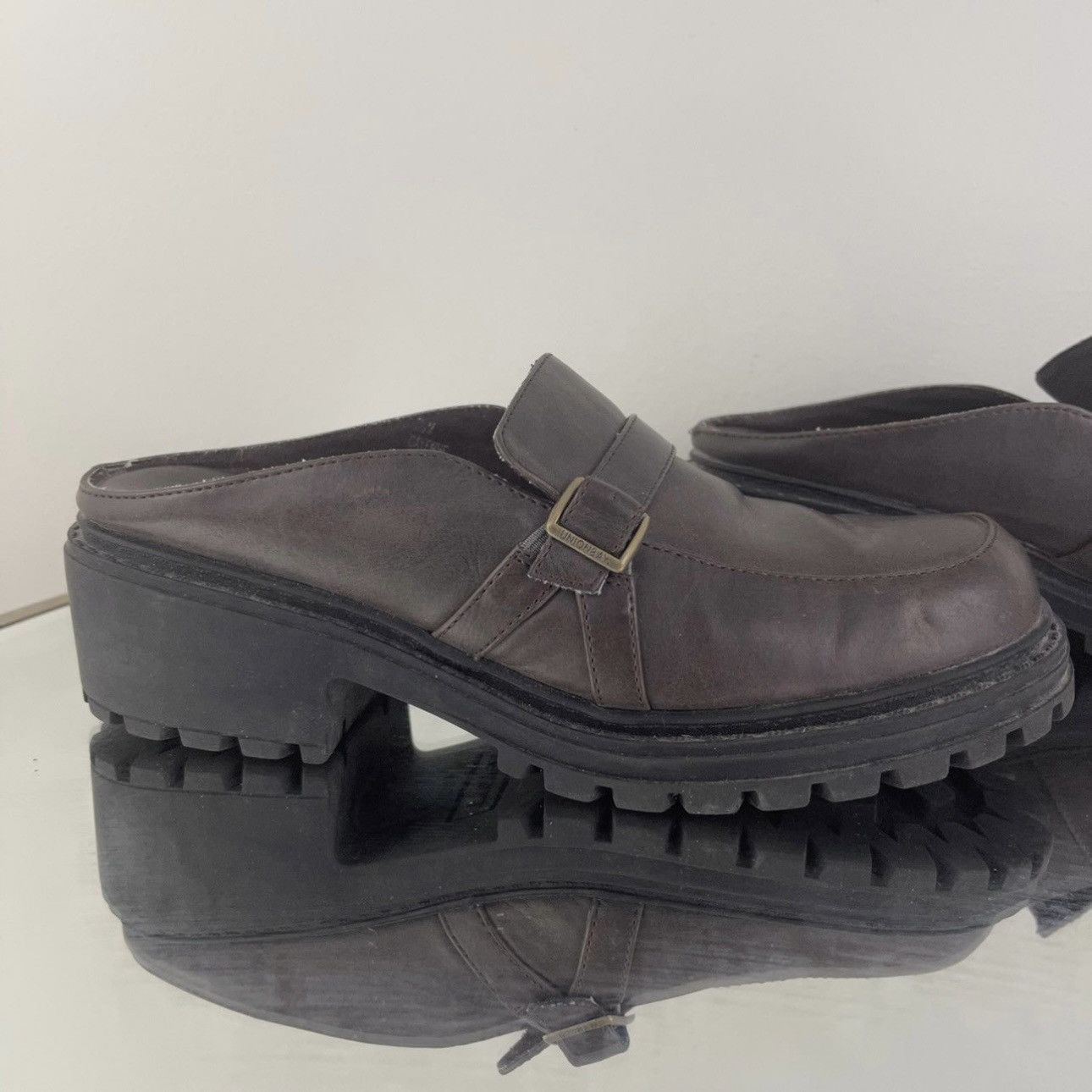 UNIONBAY UNIONBAY Vintage 90s Y2K Brown Faux Leather Slip On Loafers Size US 7.5 / IT 37.5 - 3 Thumbnail