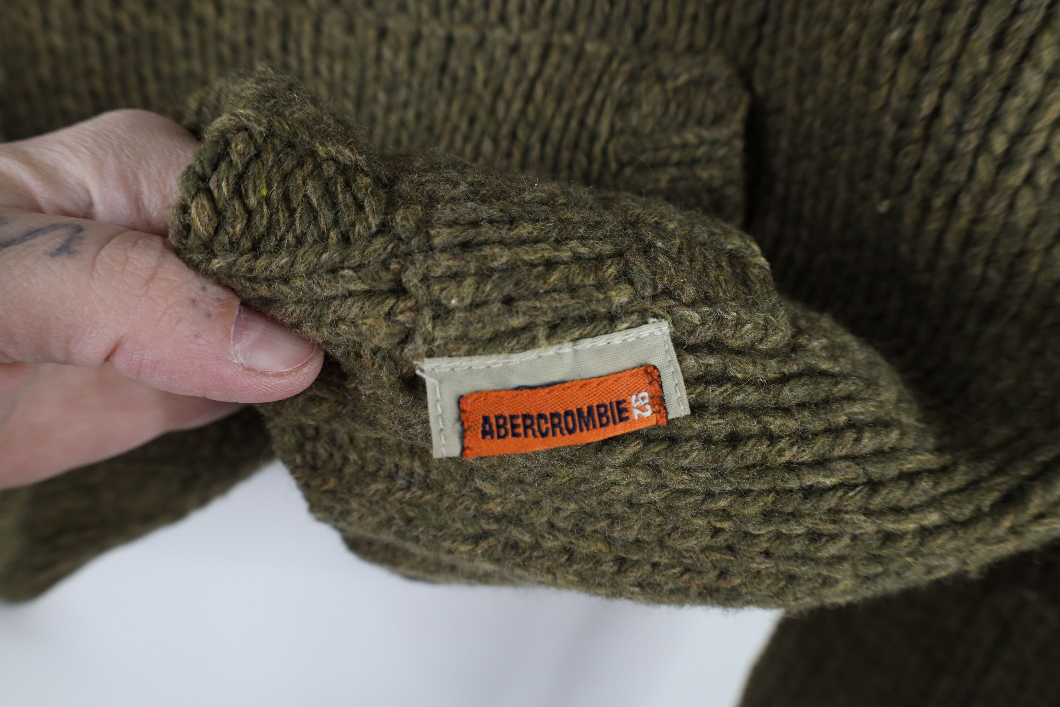 Abercrombie & Fitch × Vintage Vintage 90s Y2K Abercrombie & Fitch Merino Wool Hoodie Size M / US 6-8 / IT 42-44 - 4 Thumbnail