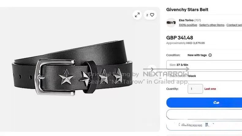 Givenchy Givenchy size M Black Metal Star Waist Belt Size ONE SIZE - 8 Thumbnail