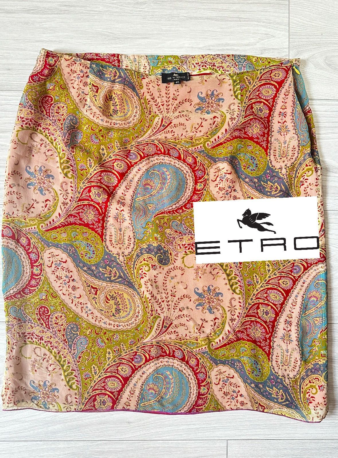 Designer × Etro × Vintage Skirt Etro silk vintage Size 32" / US 10 / IT 46 - 1 Thumbnail