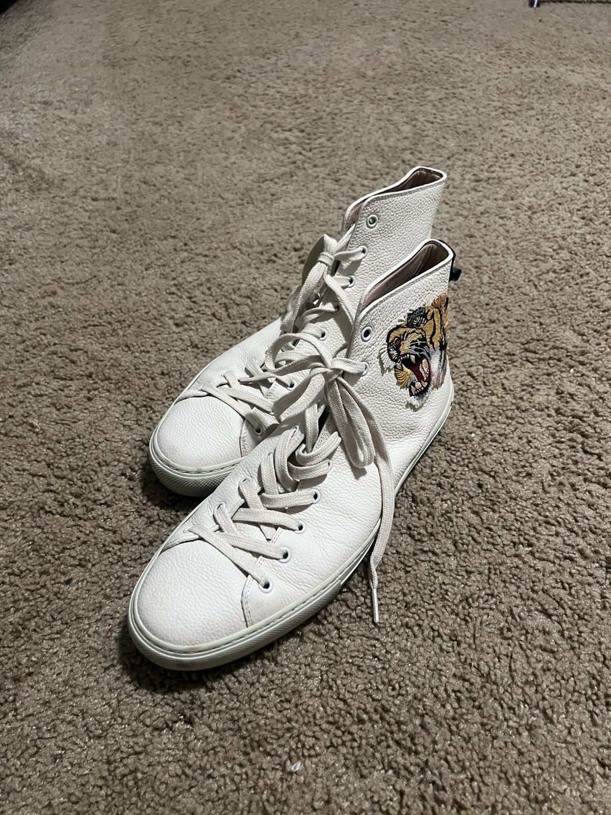 Gucci GUCCI Hebron Major Sneakers Tiger Embroidery Leather 10.5 Size US 10.5 / EU 43-44 - 2 Thumbnail