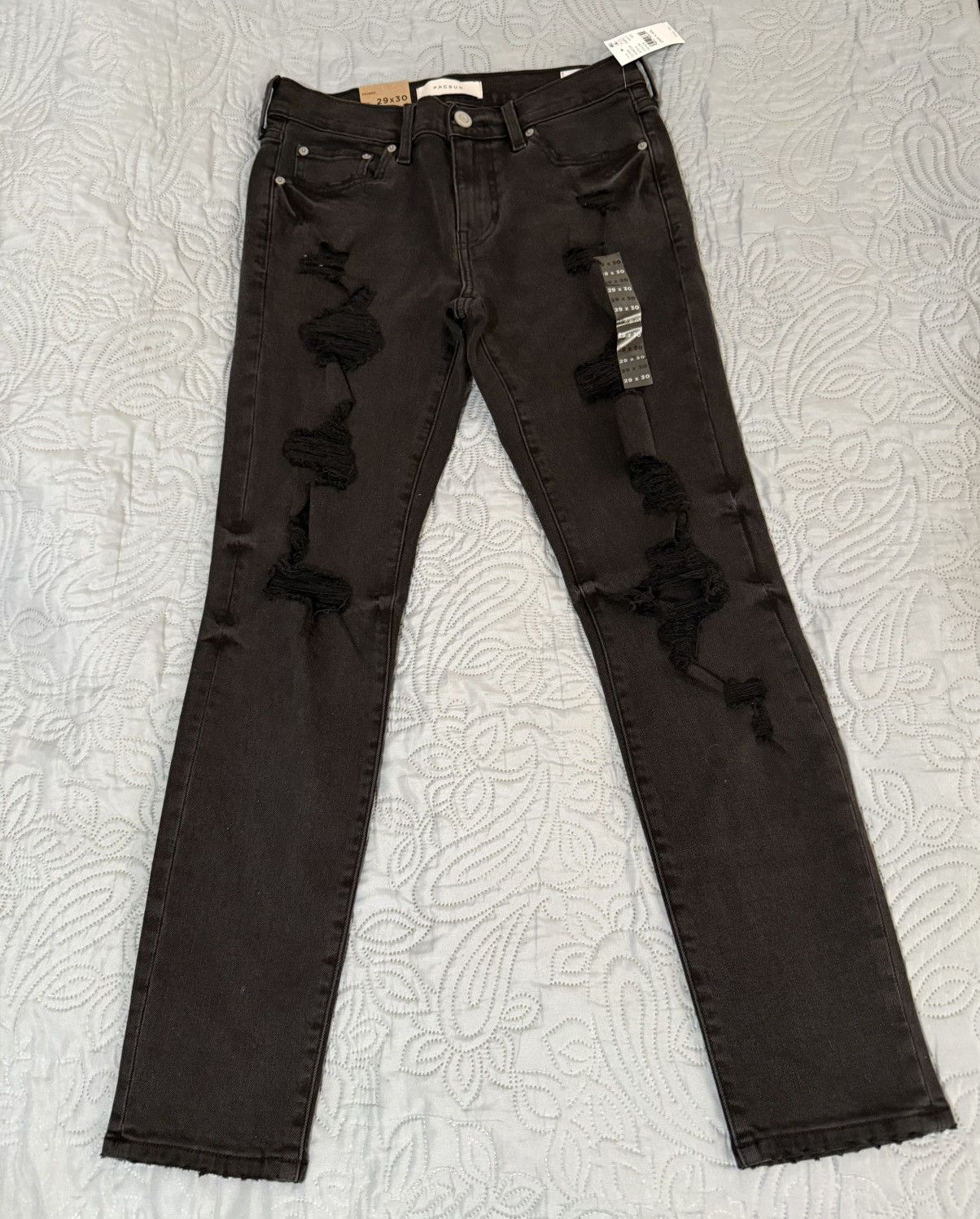 Pacsun PacSun Skinny Ripped Demin Jeans Size US 29 - 1 Thumbnail
