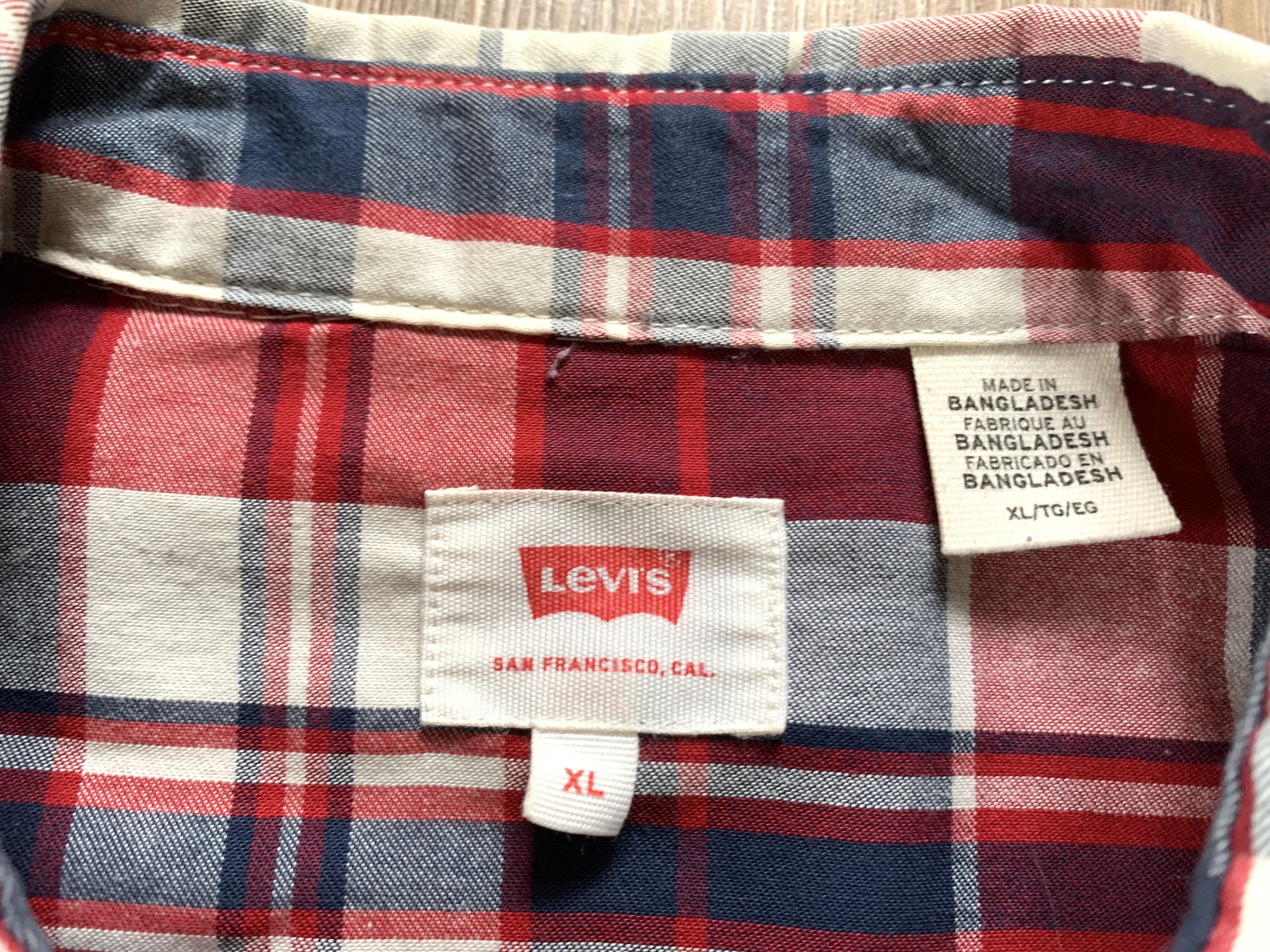 Flannel × Levi's Levis Long Sleeve Western Double Pocket Plaid Shirt Size US XL / EU 56 / 4 - 6 Thumbnail